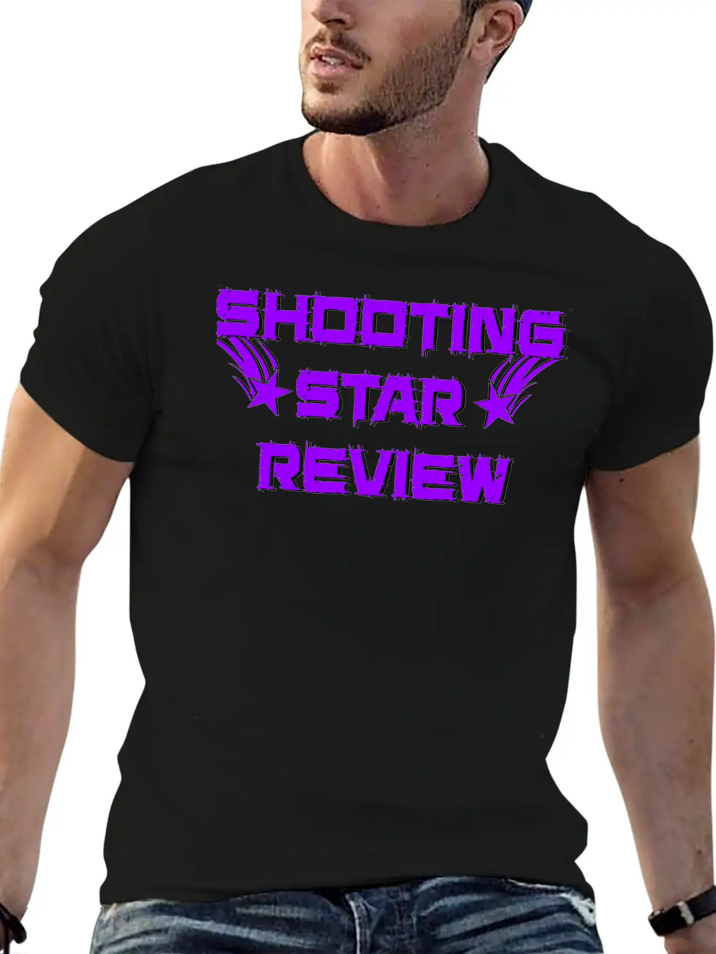 Shooting Star Review Purple Logo Breathable Soft Cotton T-Shirt – Timeless Casual Look