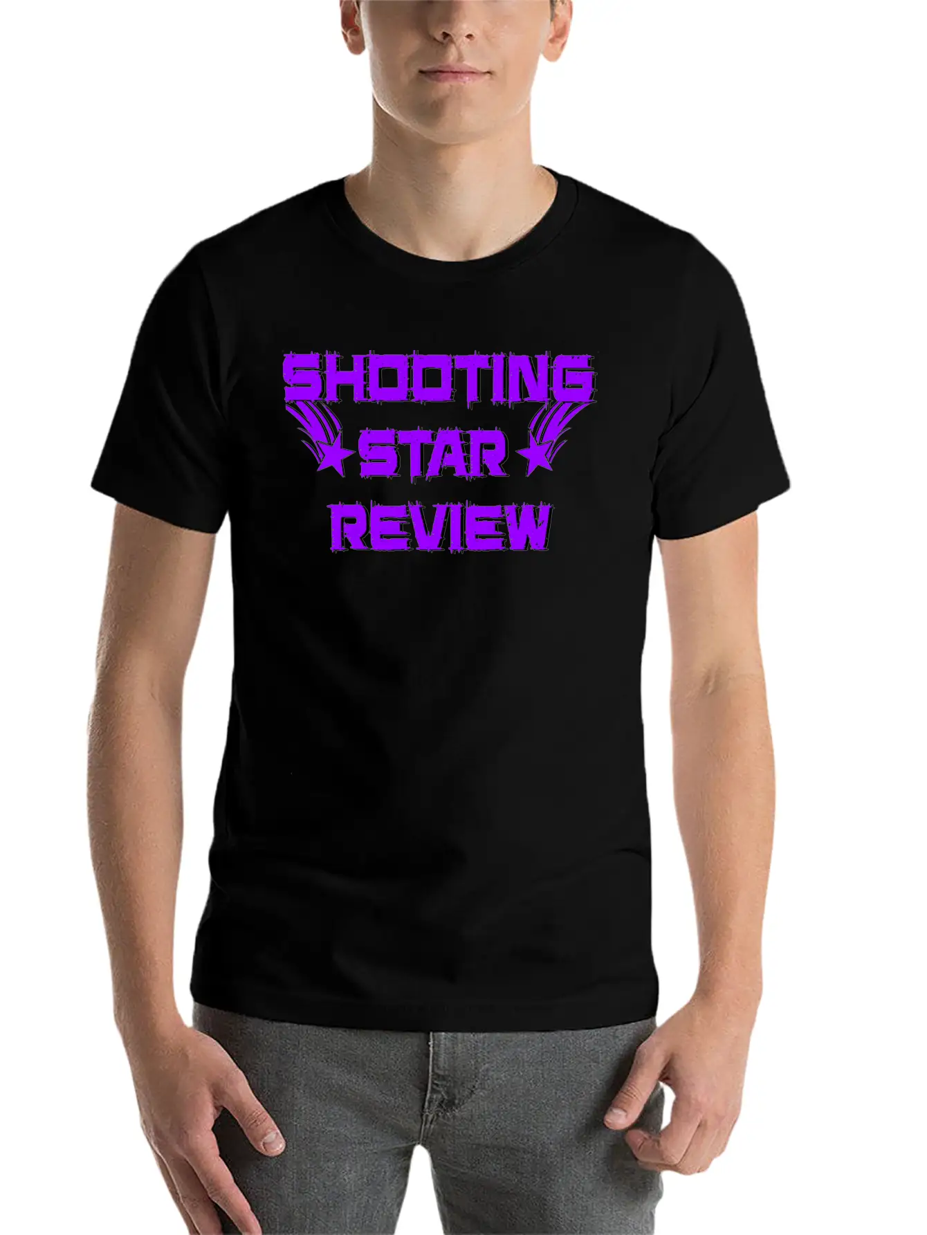 Shooting Star Review Purple Logo Breathable Soft Cotton T-Shirt – Timeless Casual Look