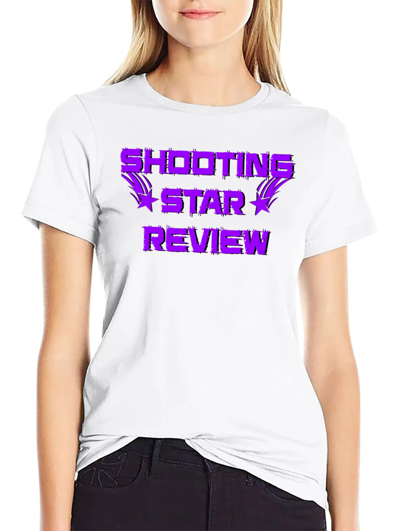 Shooting Star Review Purple Logo Breathable Soft Cotton T-Shirt – Timeless Casual Look