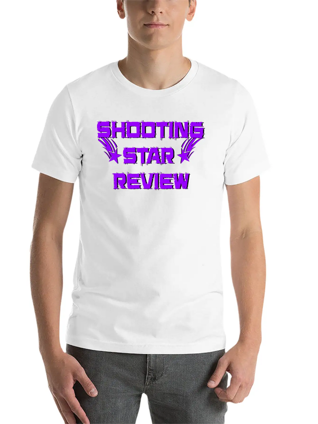Shooting Star Review Purple Logo Breathable Soft Cotton T-Shirt – Timeless Casual Look