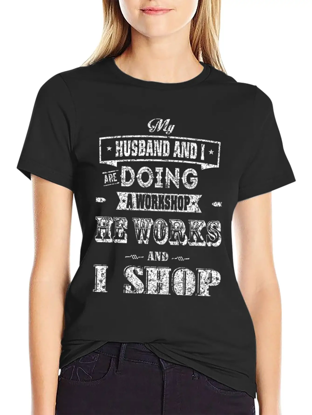 Shopping - My Husband And I Are Doing A Workshop Essential Cotton Tee For Daily Outfits – Unisex Style
