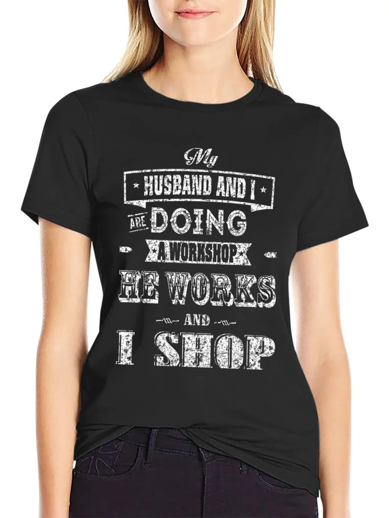 Shopping - My Husband And I Are Doing A Workshop Essential Cotton Tee For Daily Outfits – Unisex Style