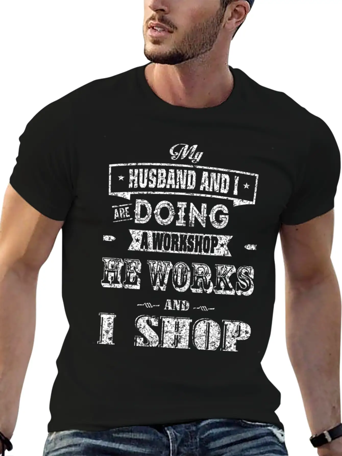 Shopping - My Husband And I Are Doing A Workshop Essential Cotton Tee For Daily Outfits – Unisex Style