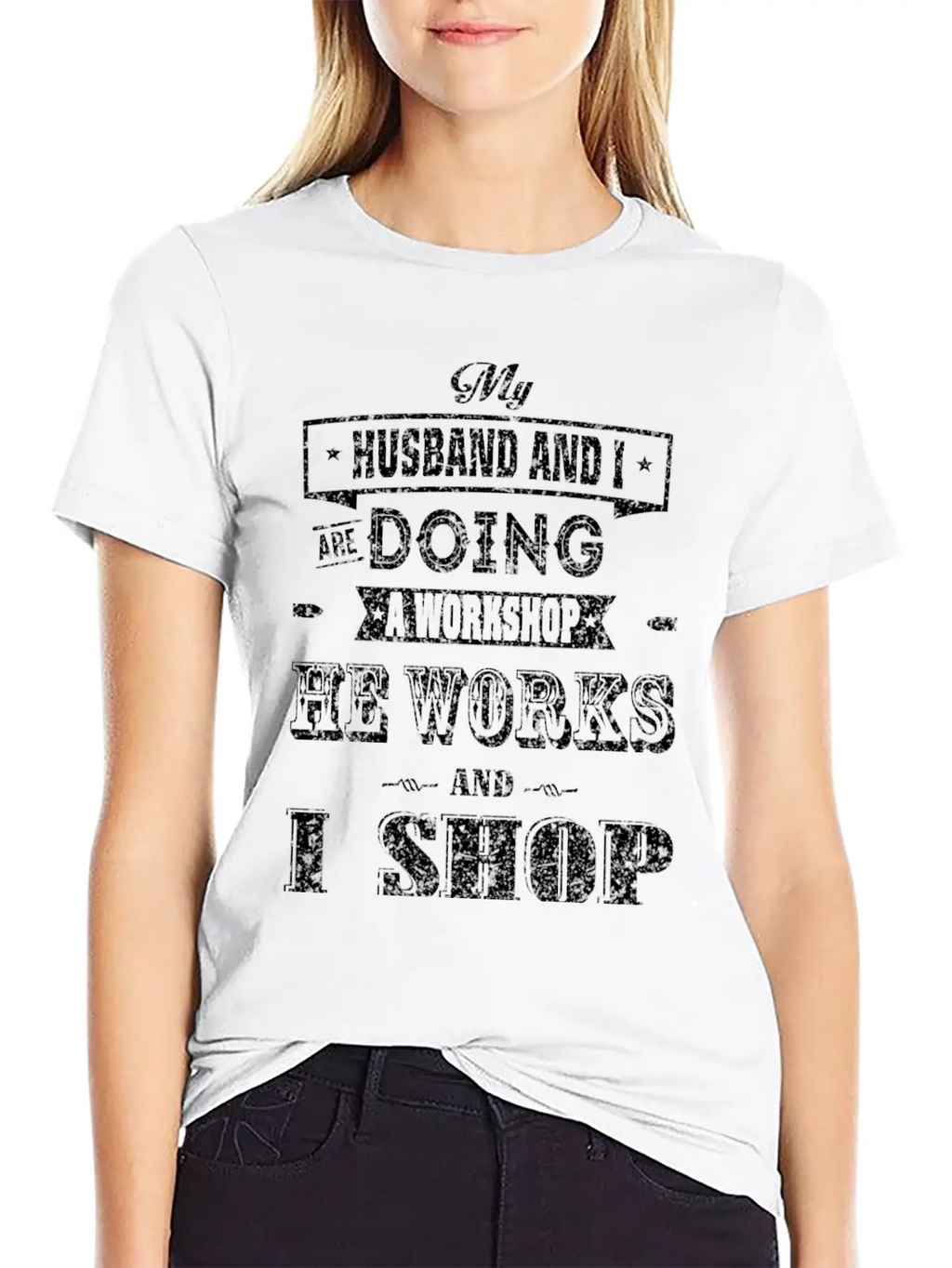 Shopping - My Husband And I Are Doing A Workshop Essential Cotton Tee For Daily Outfits – Unisex Style