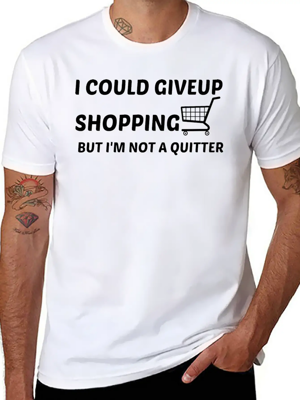 SHOPPING QUITTER Stylish Everyday T-Shirt – Unisex Basic Cotton Tee