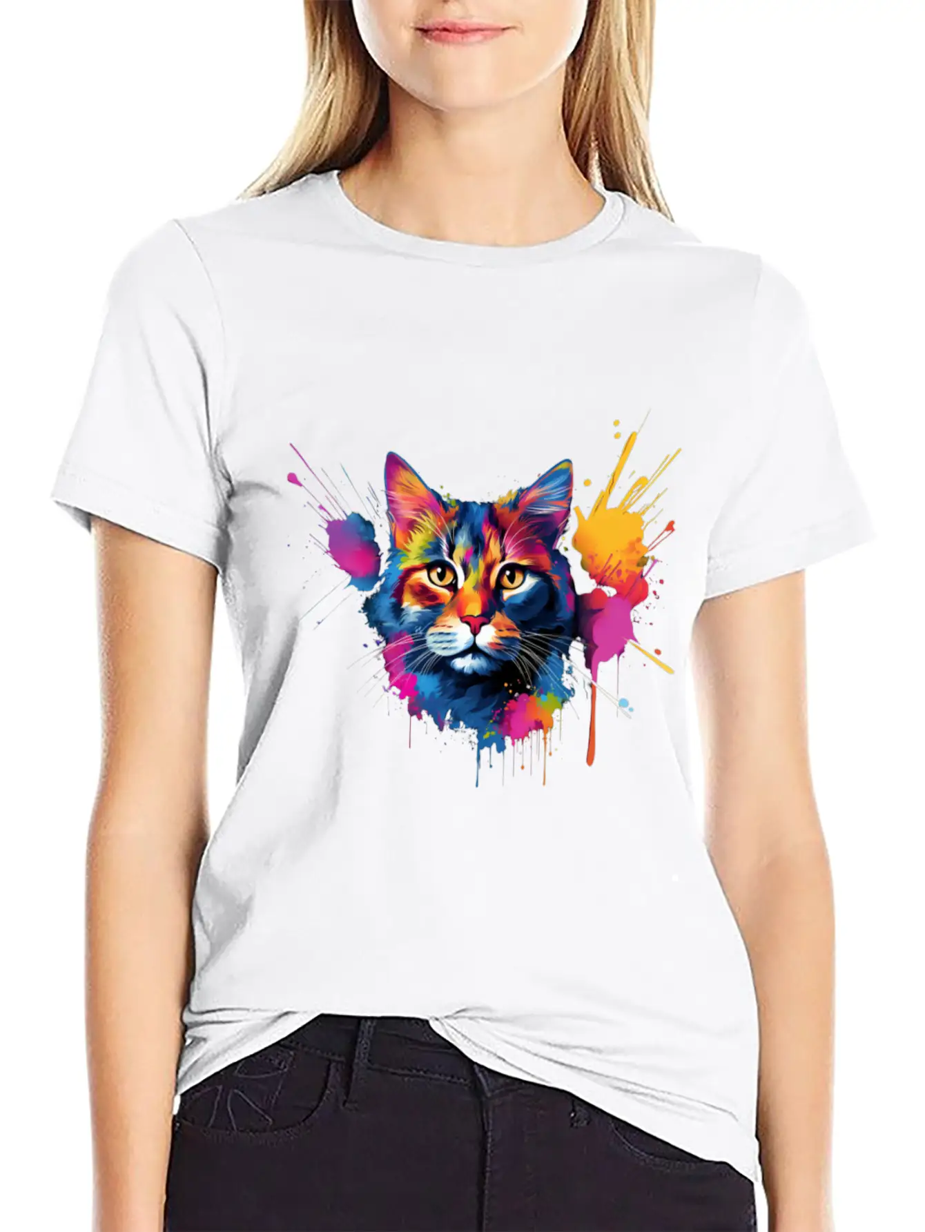 Shorthair Domestic Cat Vivid Art Classic Cotton Tee – Unisex Comfort For Any Season