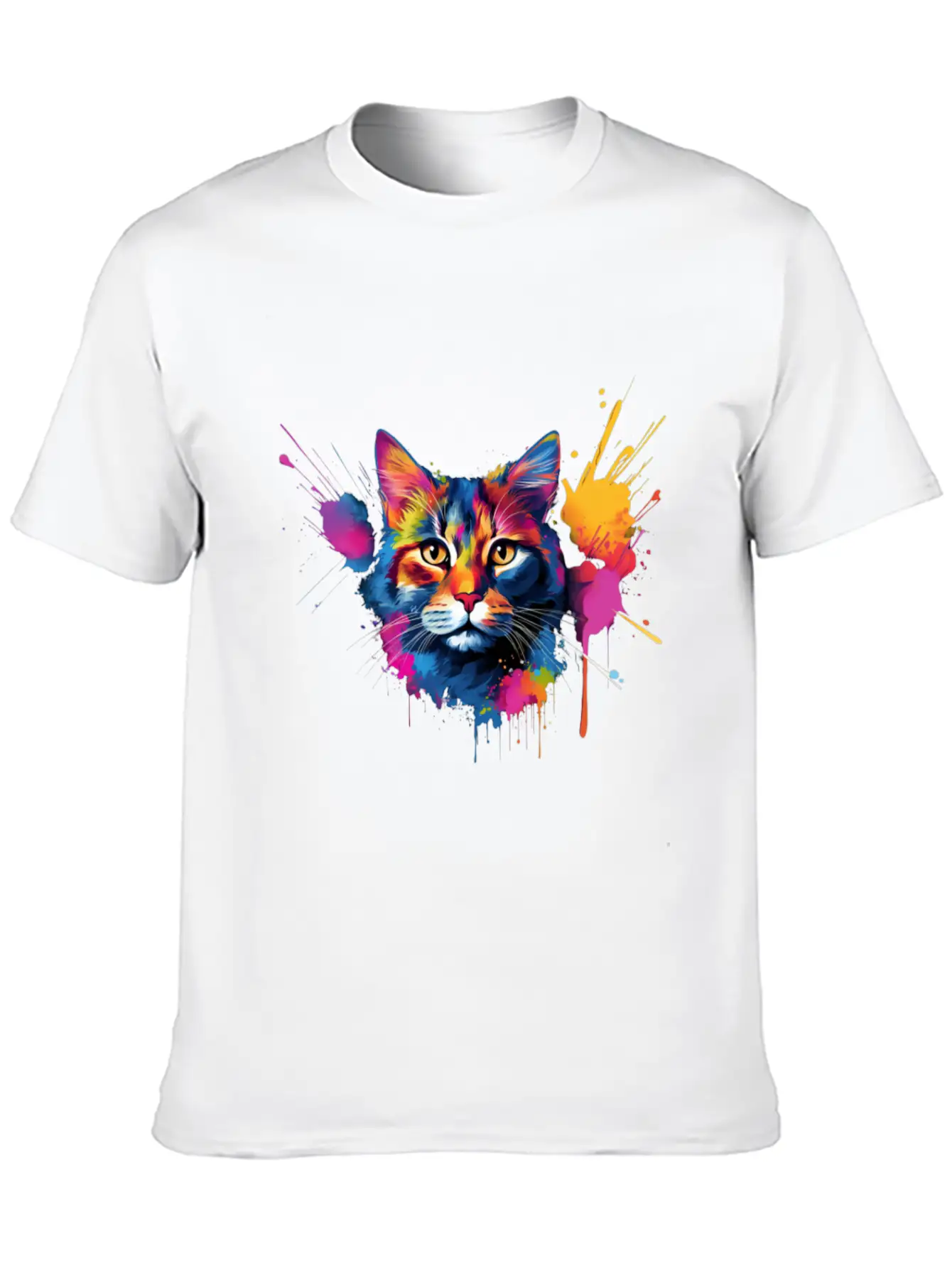 Shorthair Domestic Cat Vivid Art Classic Cotton Tee – Unisex Comfort For Any Season