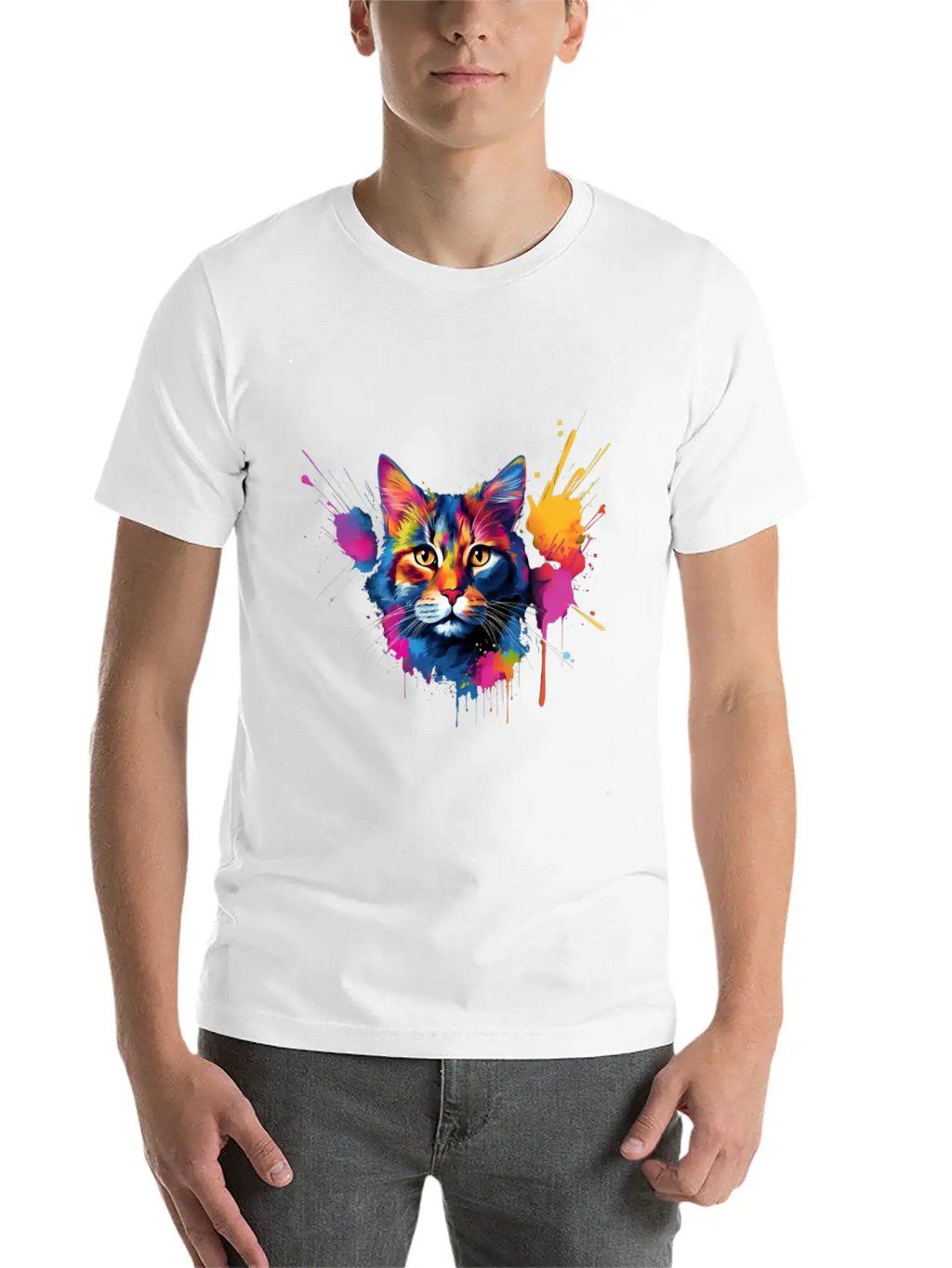 Shorthair Domestic Cat Vivid Art Classic Cotton Tee – Unisex Comfort For Any Season