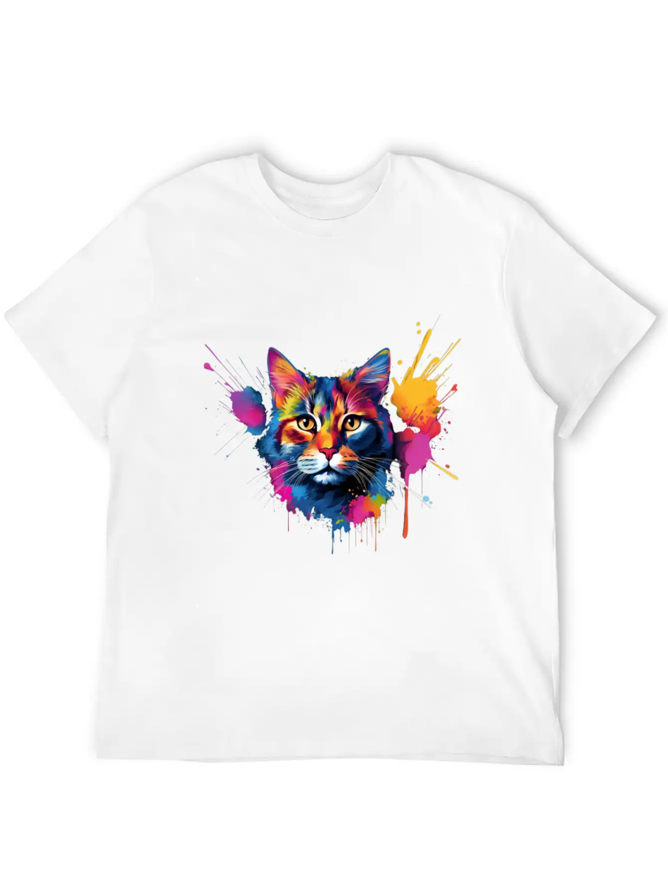 Shorthair Domestic Cat Vivid Art Classic Cotton Tee – Unisex Comfort For Any Season