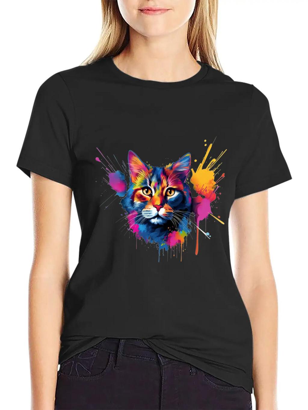 Shorthair Domestic Cat Vivid Art Classic Cotton Tee – Unisex Comfort For Any Season