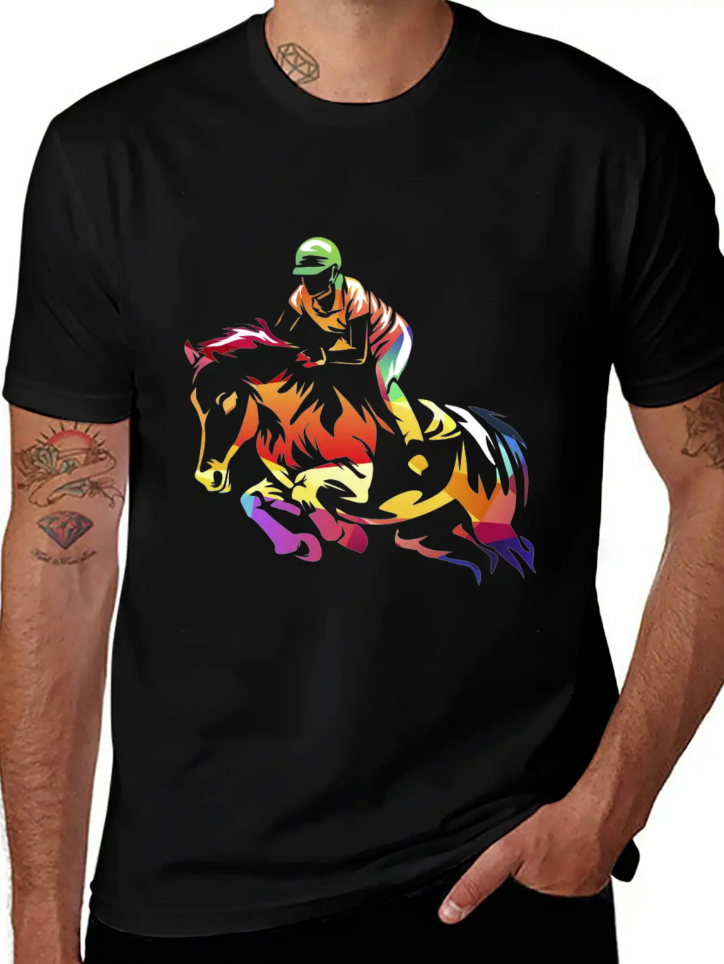 Show Jumping Gift Breathable Soft Cotton T-Shirt – Timeless Casual Look