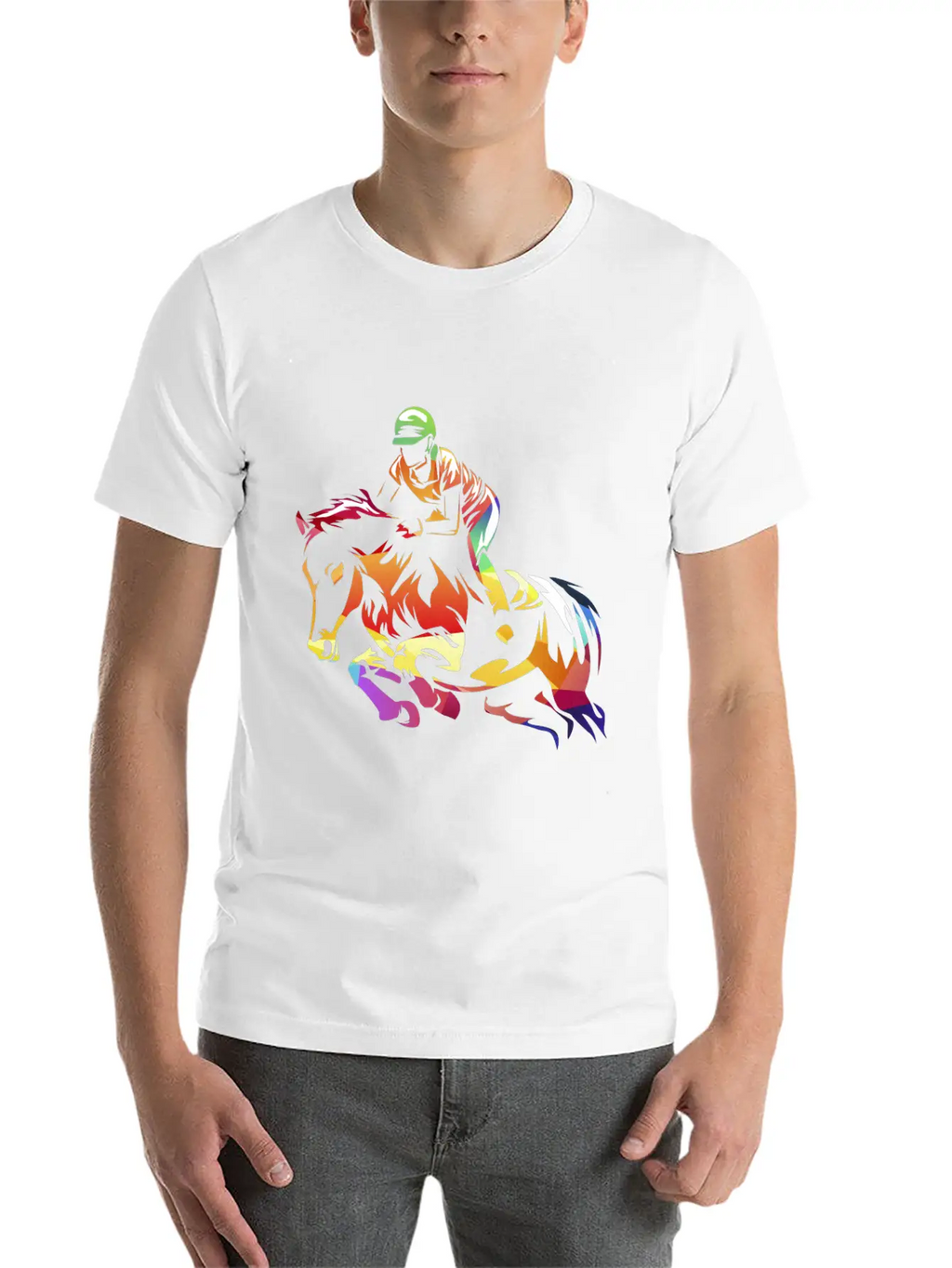 Show Jumping Gift Breathable Soft Cotton T-Shirt – Timeless Casual Look