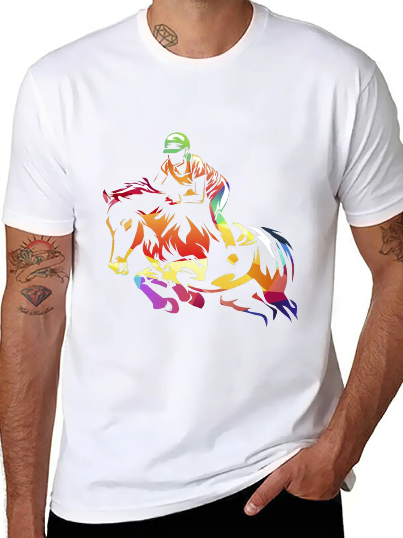Show Jumping Gift Breathable Soft Cotton T-Shirt – Timeless Casual Look