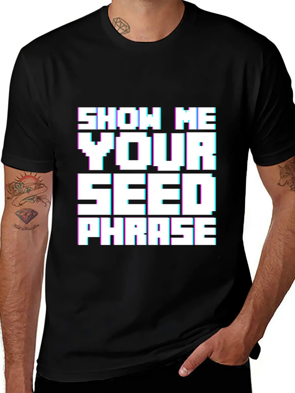 Show Me Your Seed Phrase 2 Breathable Soft Cotton T-Shirt – Timeless Casual Look