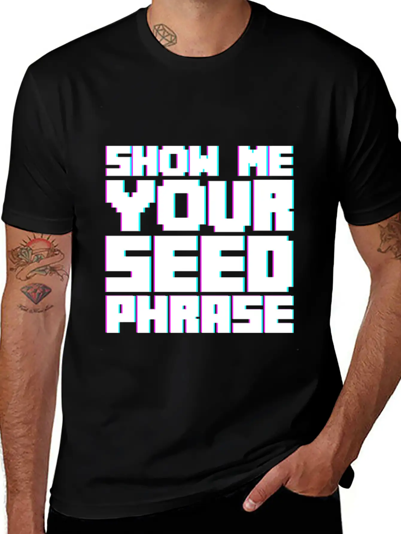 Show Me Your Seed Phrase 2 Breathable Soft Cotton T-Shirt – Timeless Casual Look