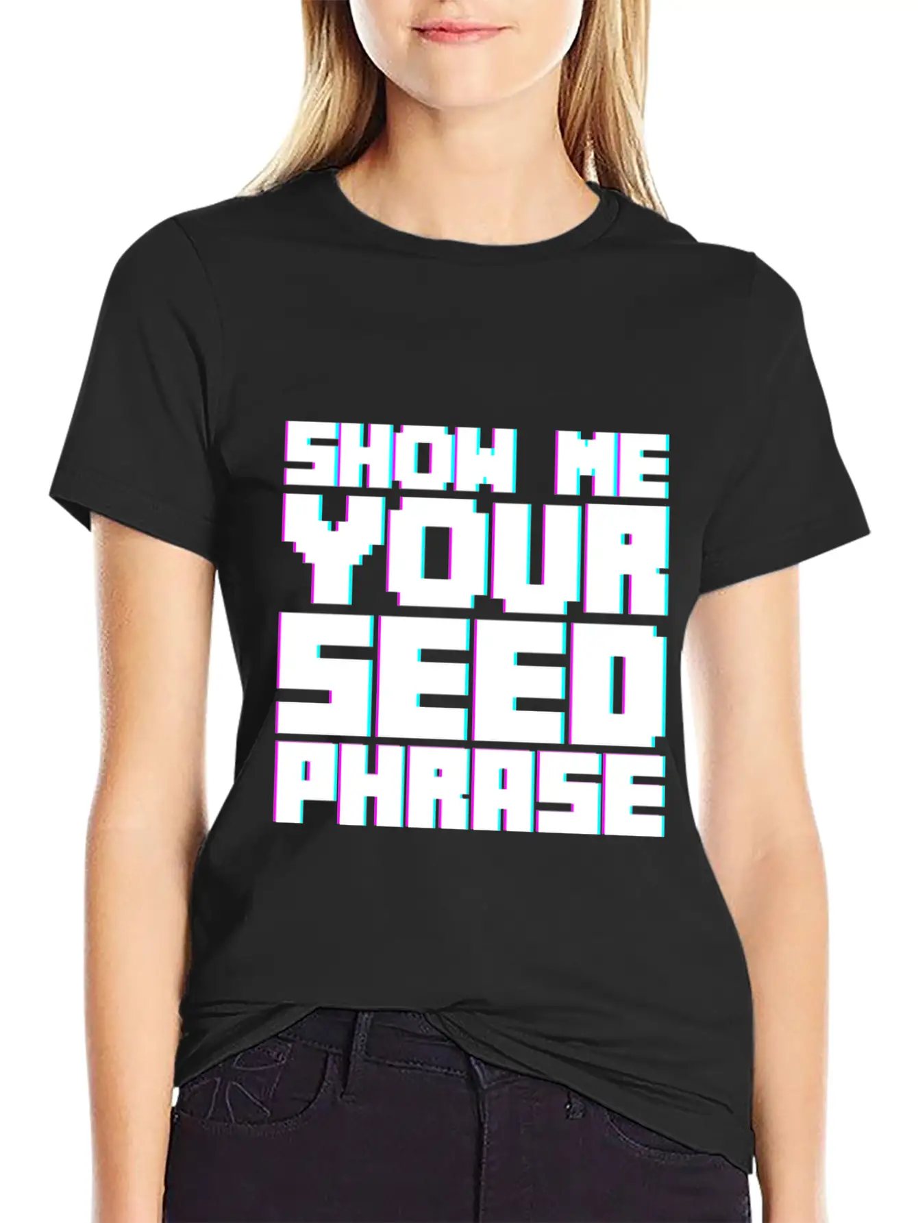 Show Me Your Seed Phrase 2 Breathable Soft Cotton T-Shirt – Timeless Casual Look