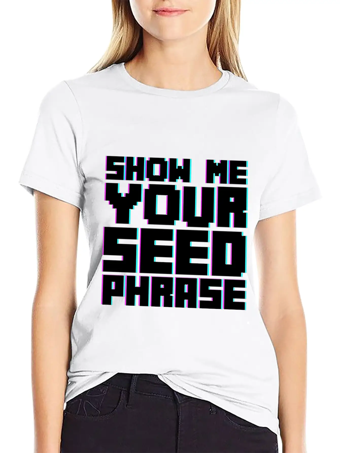 Show Me Your Seed Phrase 2 Breathable Soft Cotton T-Shirt – Timeless Casual Look