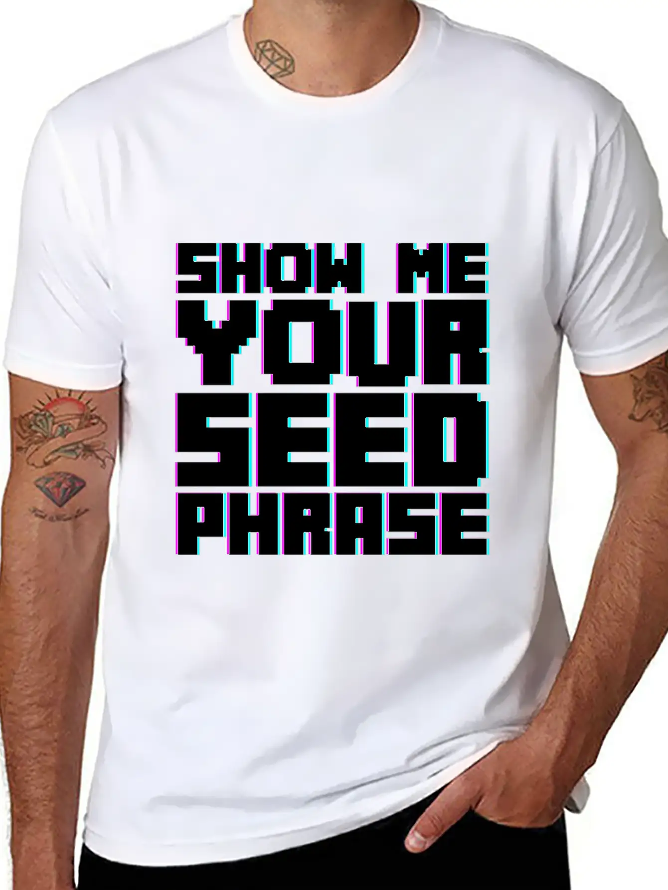 Show Me Your Seed Phrase 2 Breathable Soft Cotton T-Shirt – Timeless Casual Look