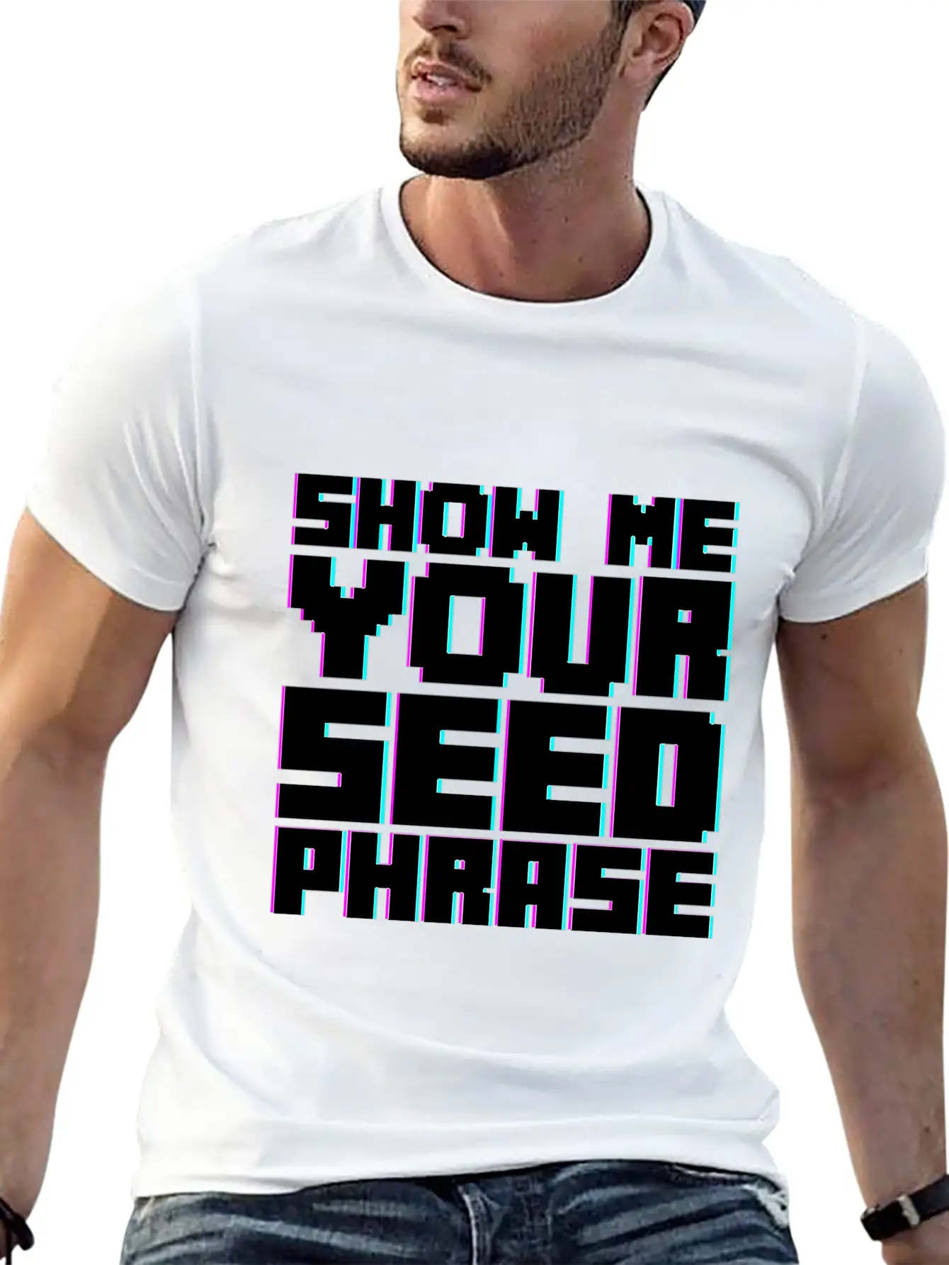 Show Me Your Seed Phrase 2 Breathable Soft Cotton T-Shirt – Timeless Casual Look