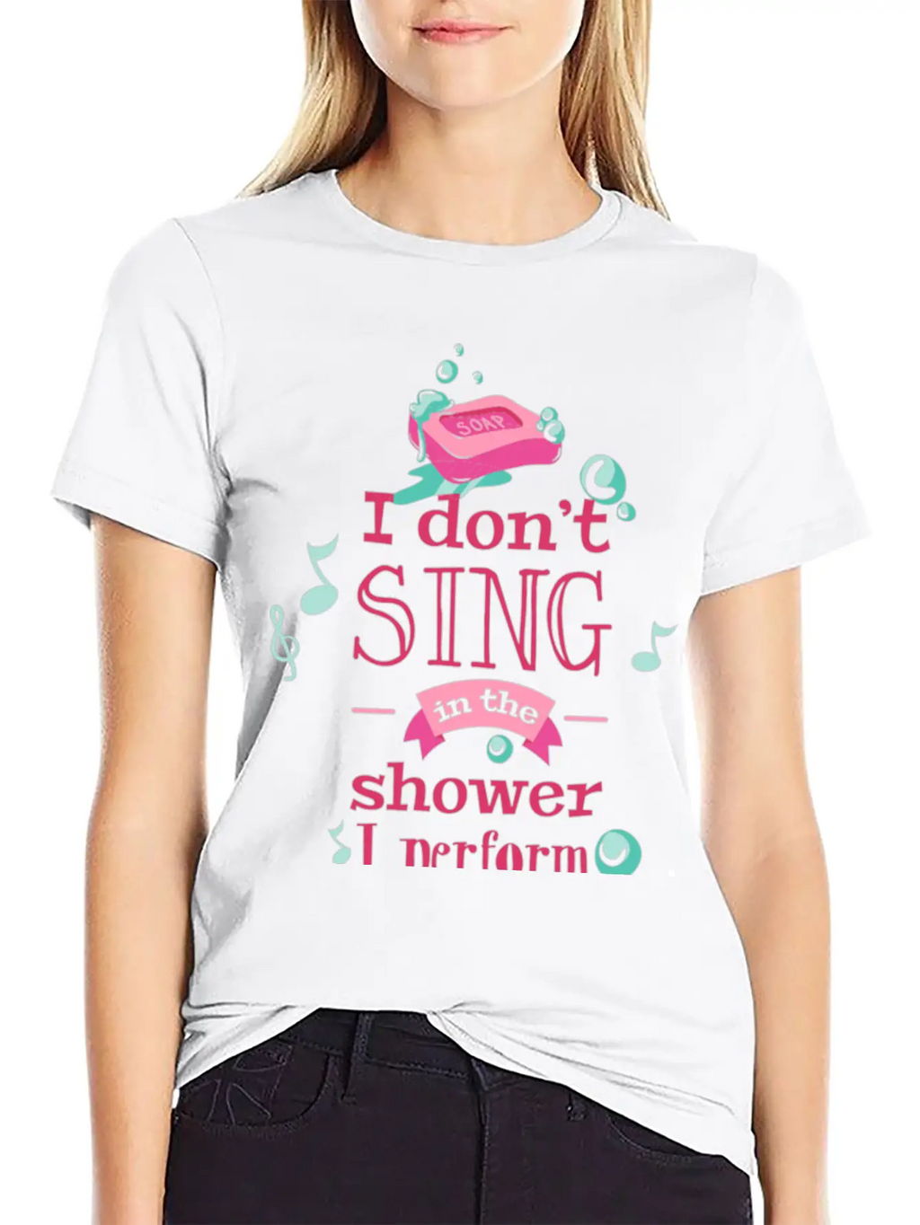 Shower Singing Breathable Graphic T-Shirt – Perfect For Casual Days