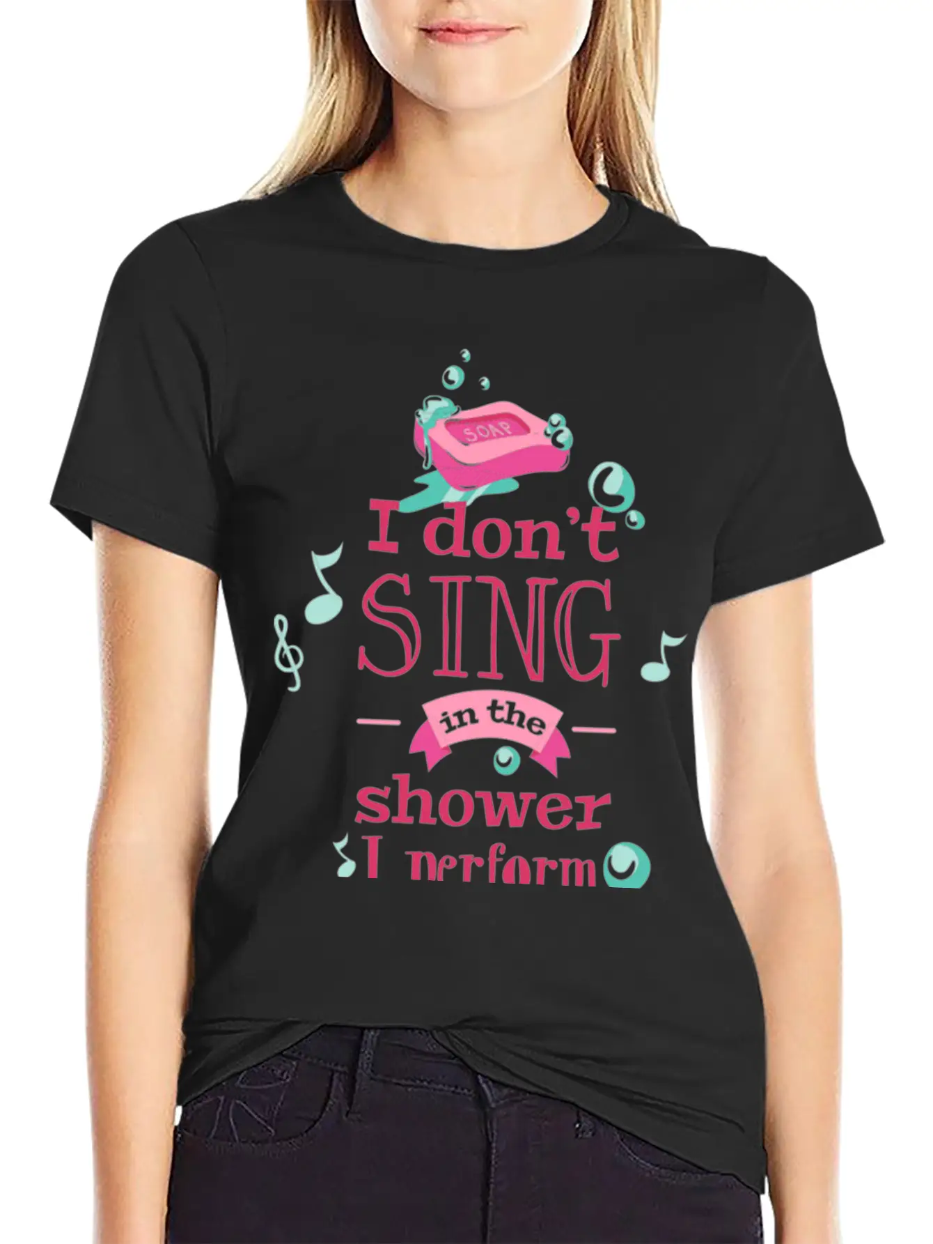 Shower Singing Breathable Graphic T-Shirt – Perfect For Casual Days