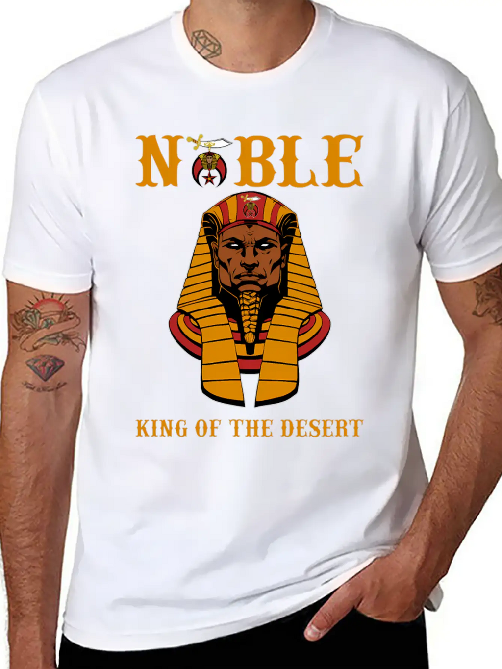 Shriner Noble King Of The Desert Pharaoh Pha Stylish Everyday T-Shirt – Unisex Basic Cotton Tee