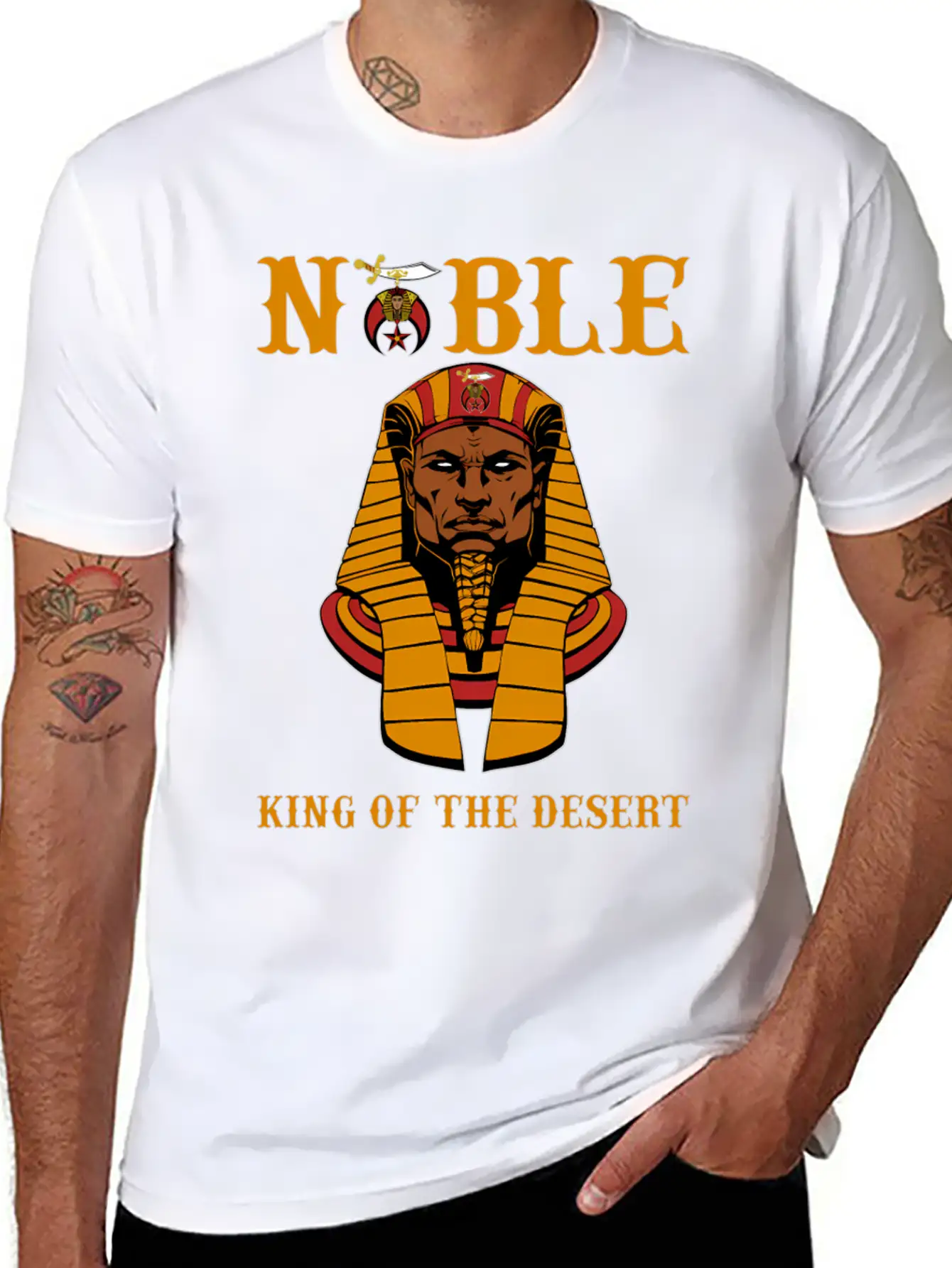 Shriner Noble King Of The Desert Pharaoh Pha Stylish Everyday T-Shirt – Unisex Basic Cotton Tee
