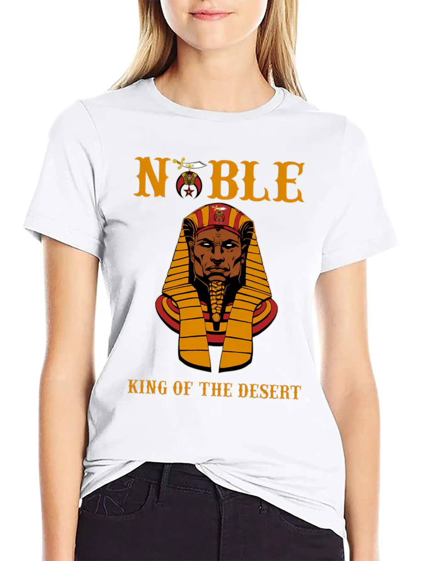 Shriner Noble King Of The Desert Pharaoh Pha Stylish Everyday T-Shirt – Unisex Basic Cotton Tee