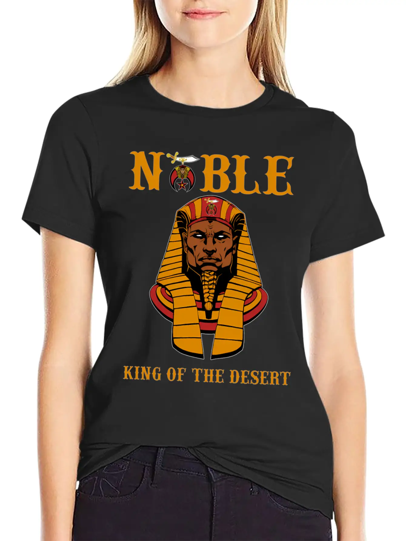 Shriner Noble King Of The Desert Pharaoh Pha Stylish Everyday T-Shirt – Unisex Basic Cotton Tee