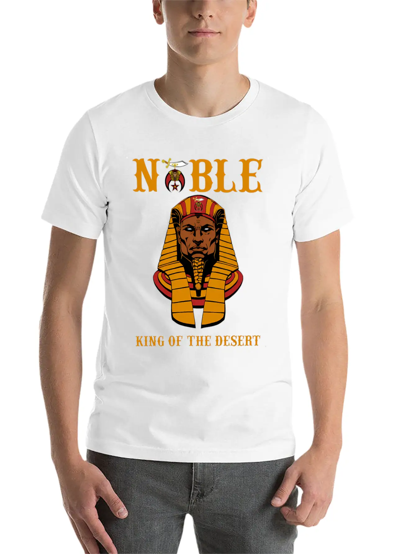 Shriner Noble King Of The Desert Pharaoh Pha Stylish Everyday T-Shirt – Unisex Basic Cotton Tee