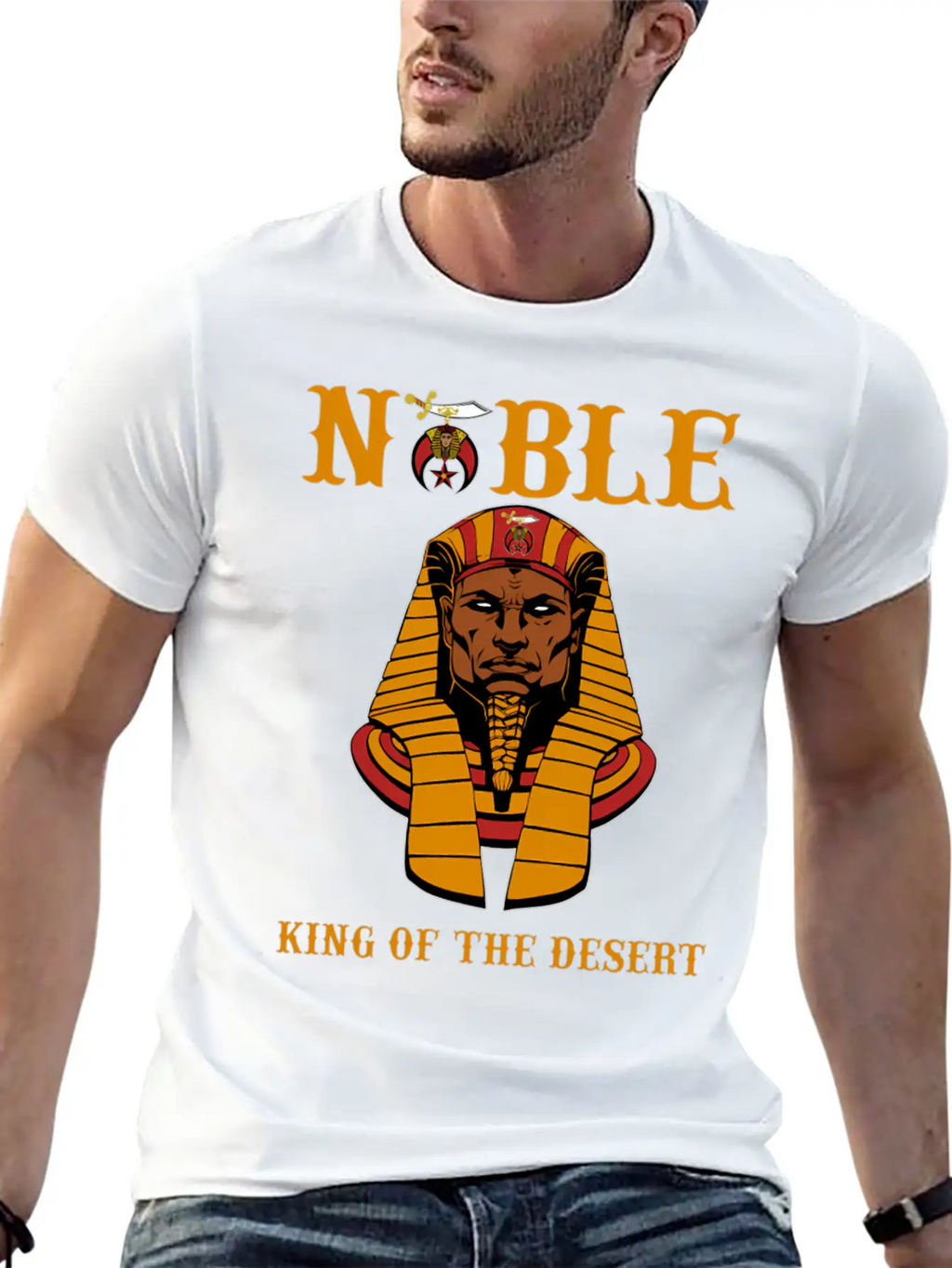 Shriner Noble King Of The Desert Pharaoh Pha Stylish Everyday T-Shirt – Unisex Basic Cotton Tee