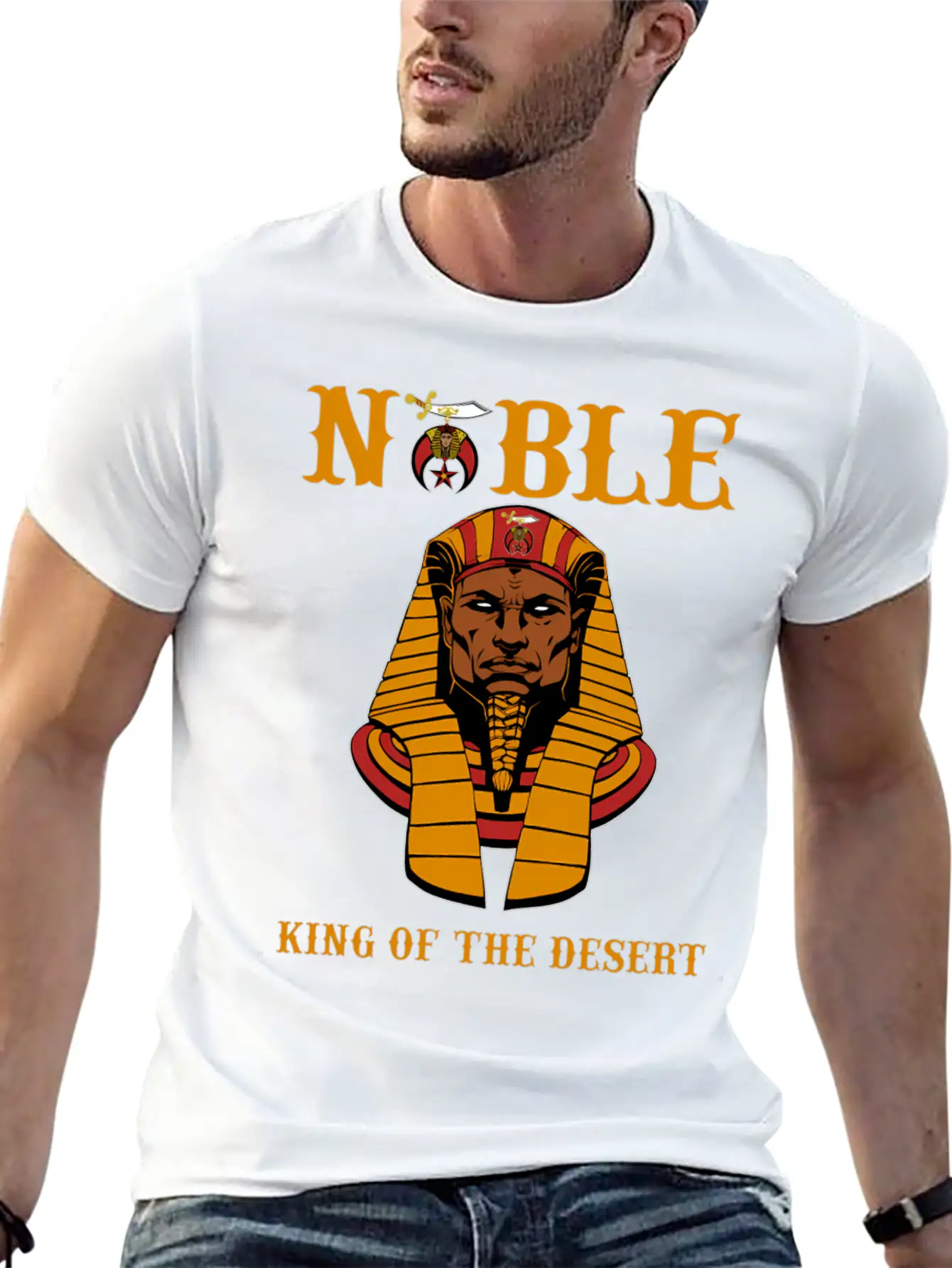 Shriner Noble King Of The Desert Pharaoh Pha Stylish Everyday T-Shirt – Unisex Basic Cotton Tee
