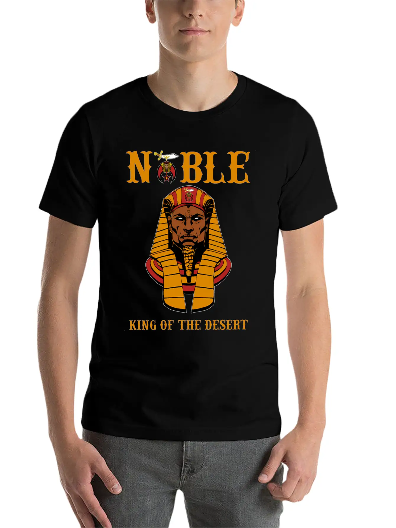 Shriner Noble King Of The Desert Pharaoh Pha Stylish Everyday T-Shirt – Unisex Basic Cotton Tee