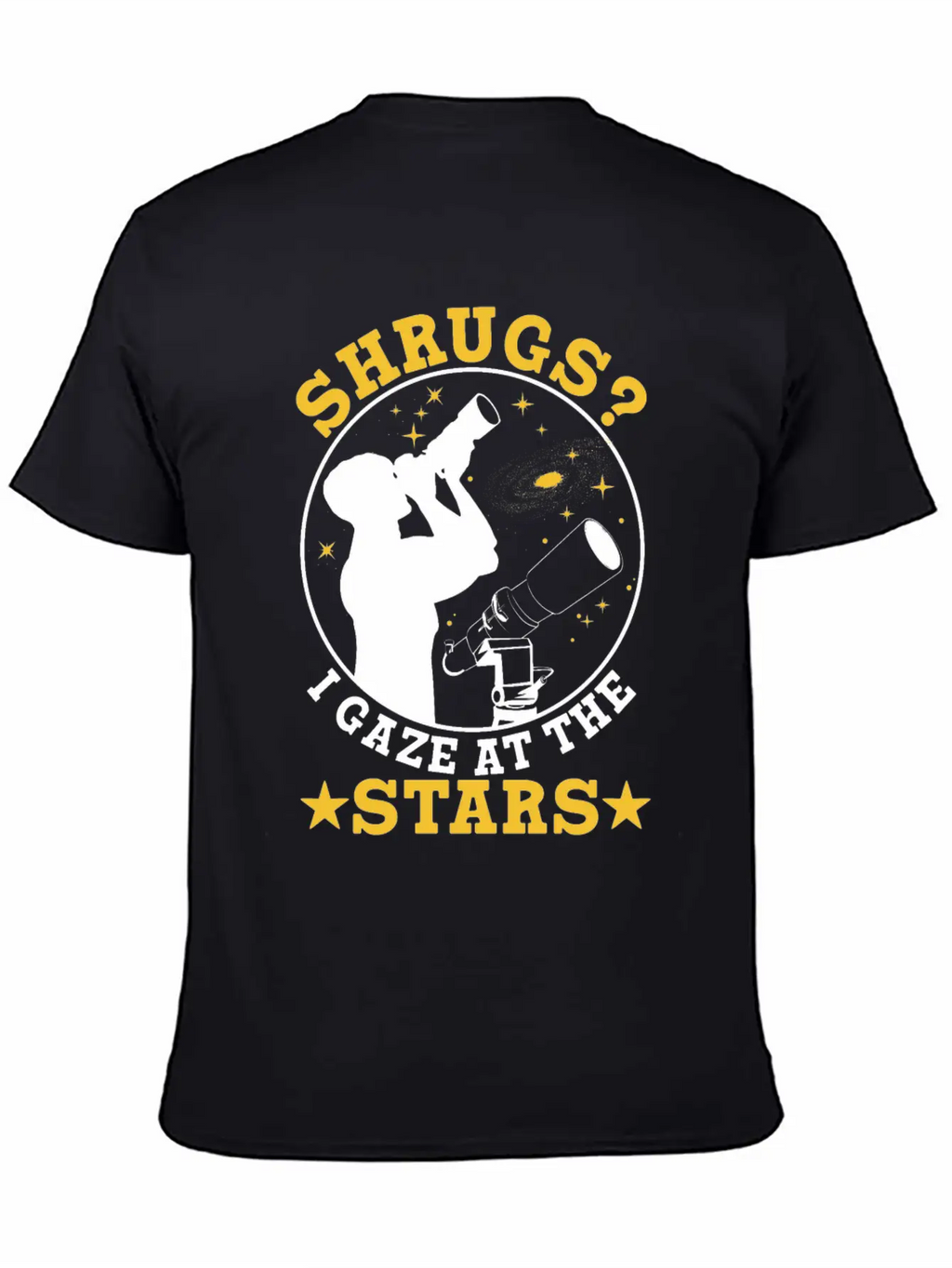 Shrugs? Gaze At The Stars Basic Graphic T-Shirt – Daily Comfort In Soft Cotton
