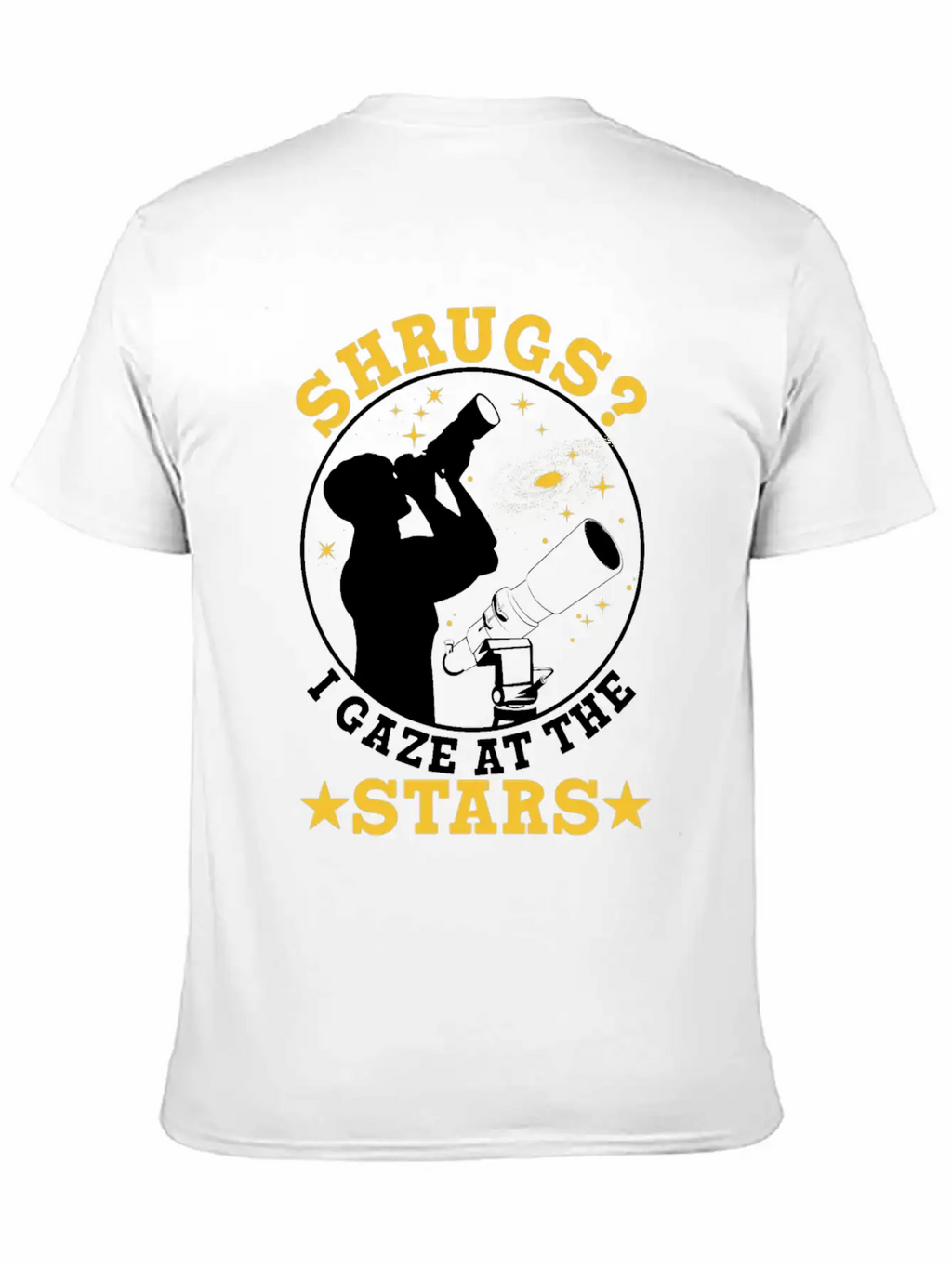 Shrugs? Gaze At The Stars Basic Graphic T-Shirt – Daily Comfort In Soft Cotton