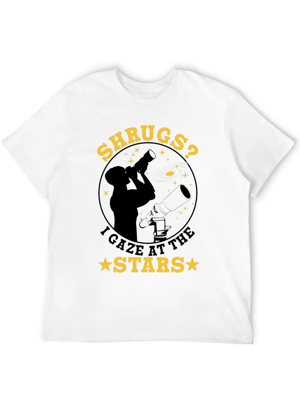 Shrugs? Gaze At The Stars Basic Graphic T-Shirt – Daily Comfort In Soft Cotton