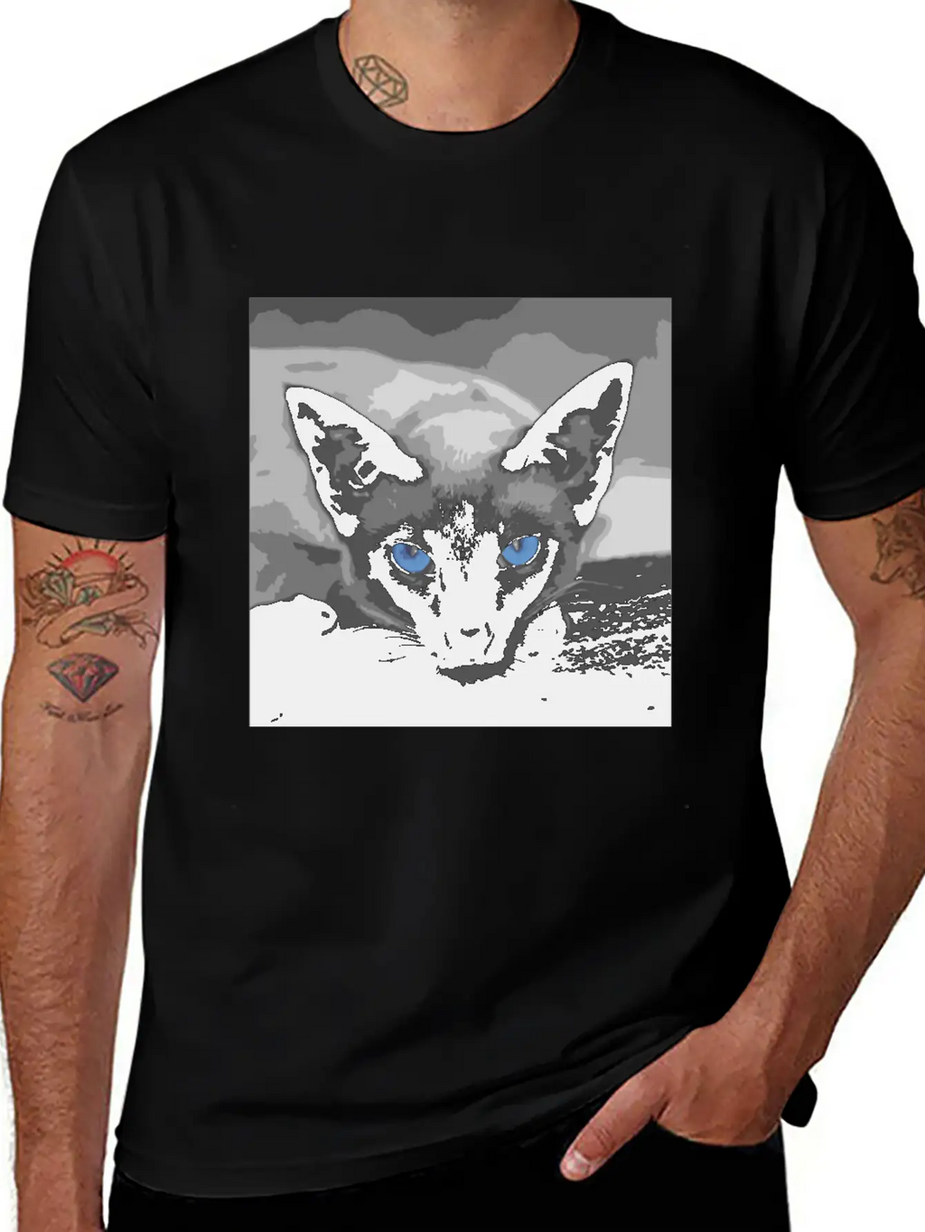 Siamese Cat Photo Art Timeless Short Sleeve Tee – Comfy And Minimalist Design