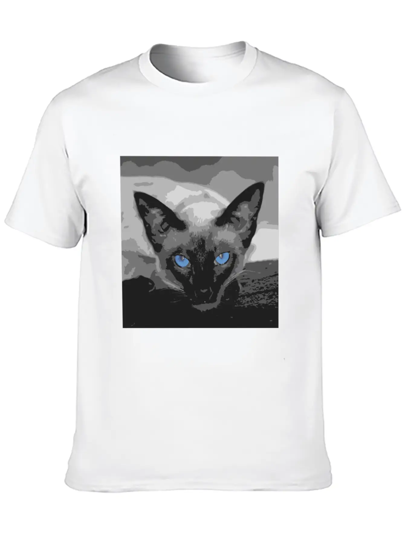 Siamese Cat Photo Art Timeless Short Sleeve Tee – Comfy And Minimalist Design