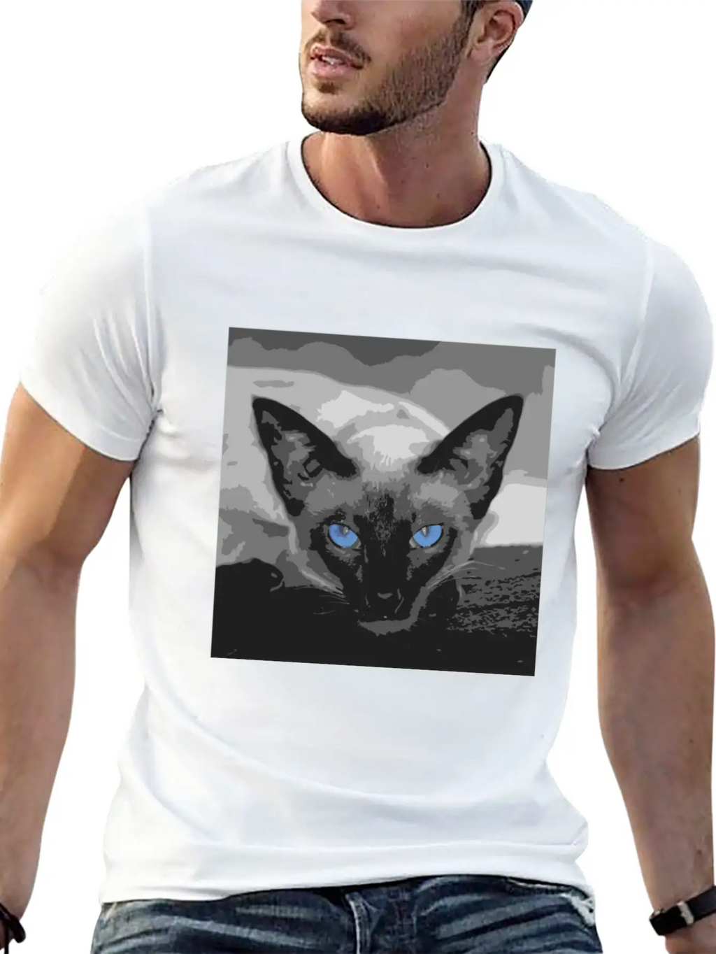 Siamese Cat Photo Art Timeless Short Sleeve Tee – Comfy And Minimalist Design