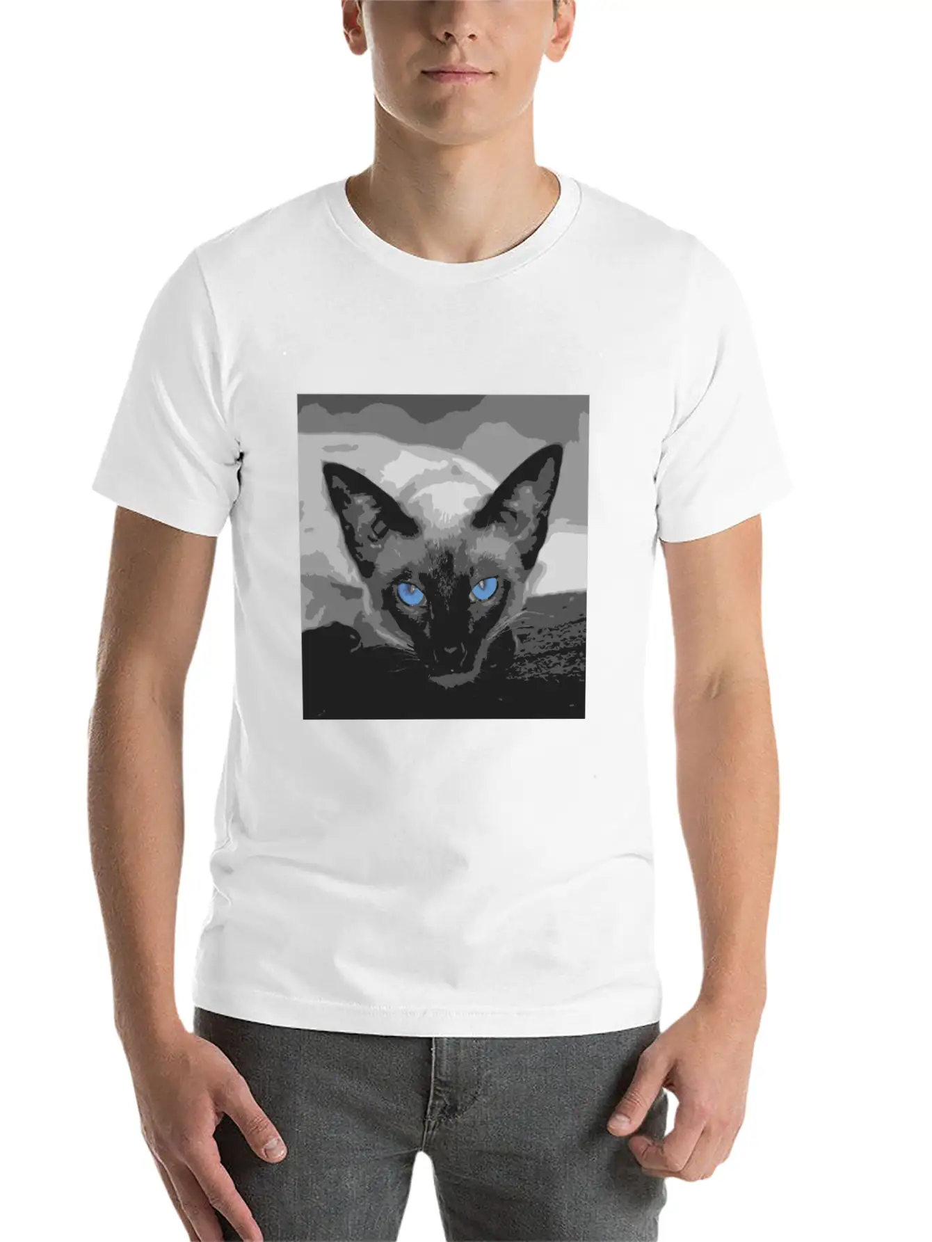 Siamese Cat Photo Art Timeless Short Sleeve Tee – Comfy And Minimalist Design