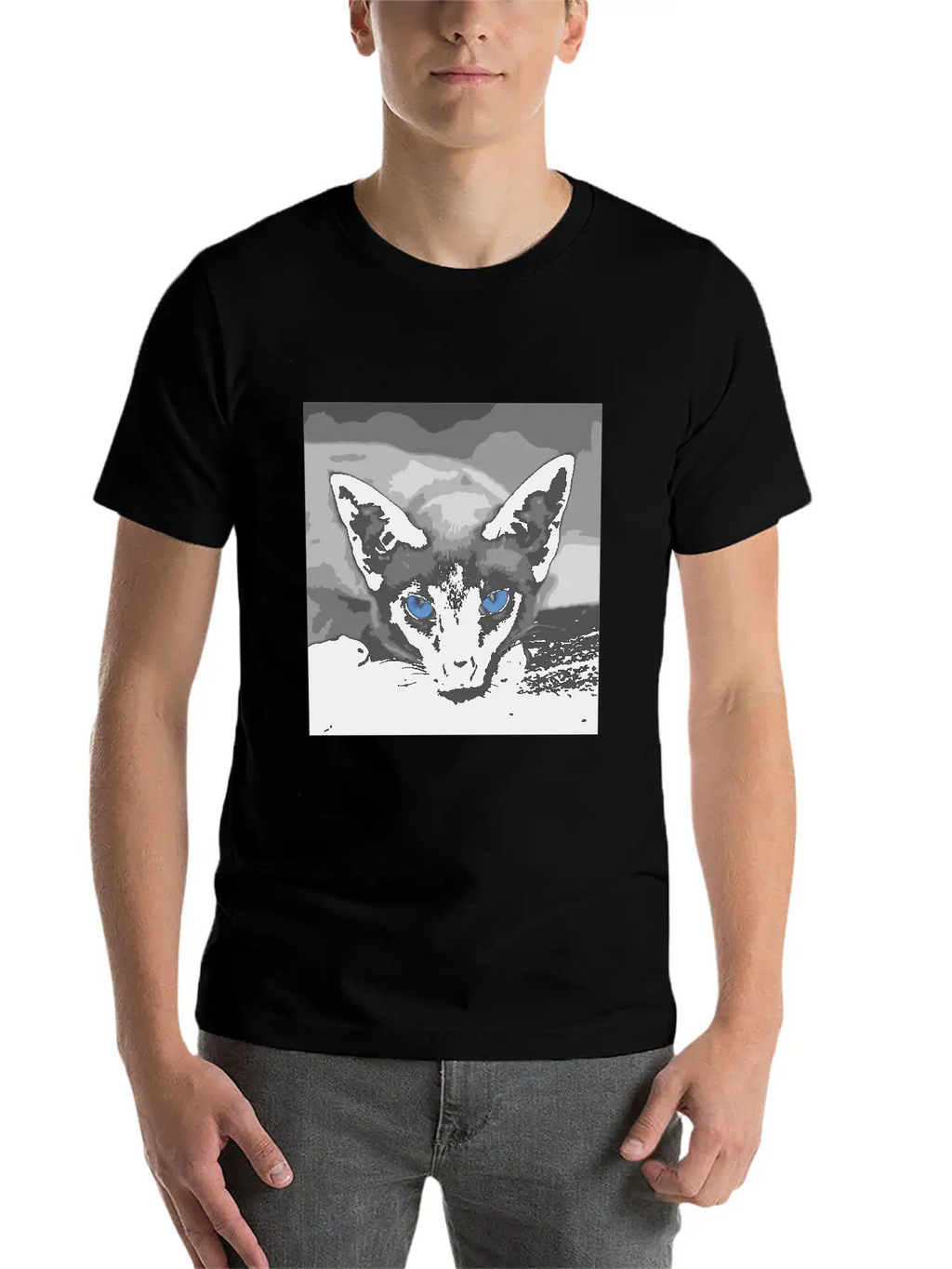 Siamese Cat Photo Art Timeless Short Sleeve Tee – Comfy And Minimalist Design