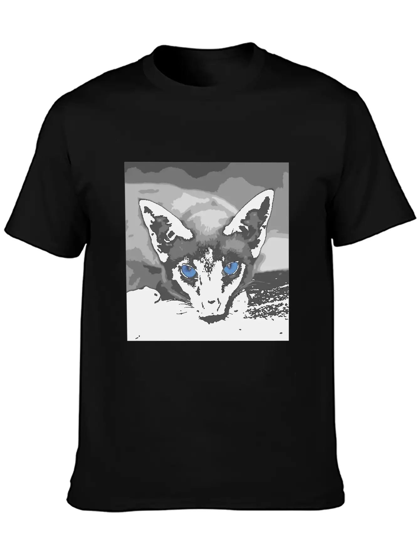 Siamese Cat Photo Art Timeless Short Sleeve Tee – Comfy And Minimalist Design