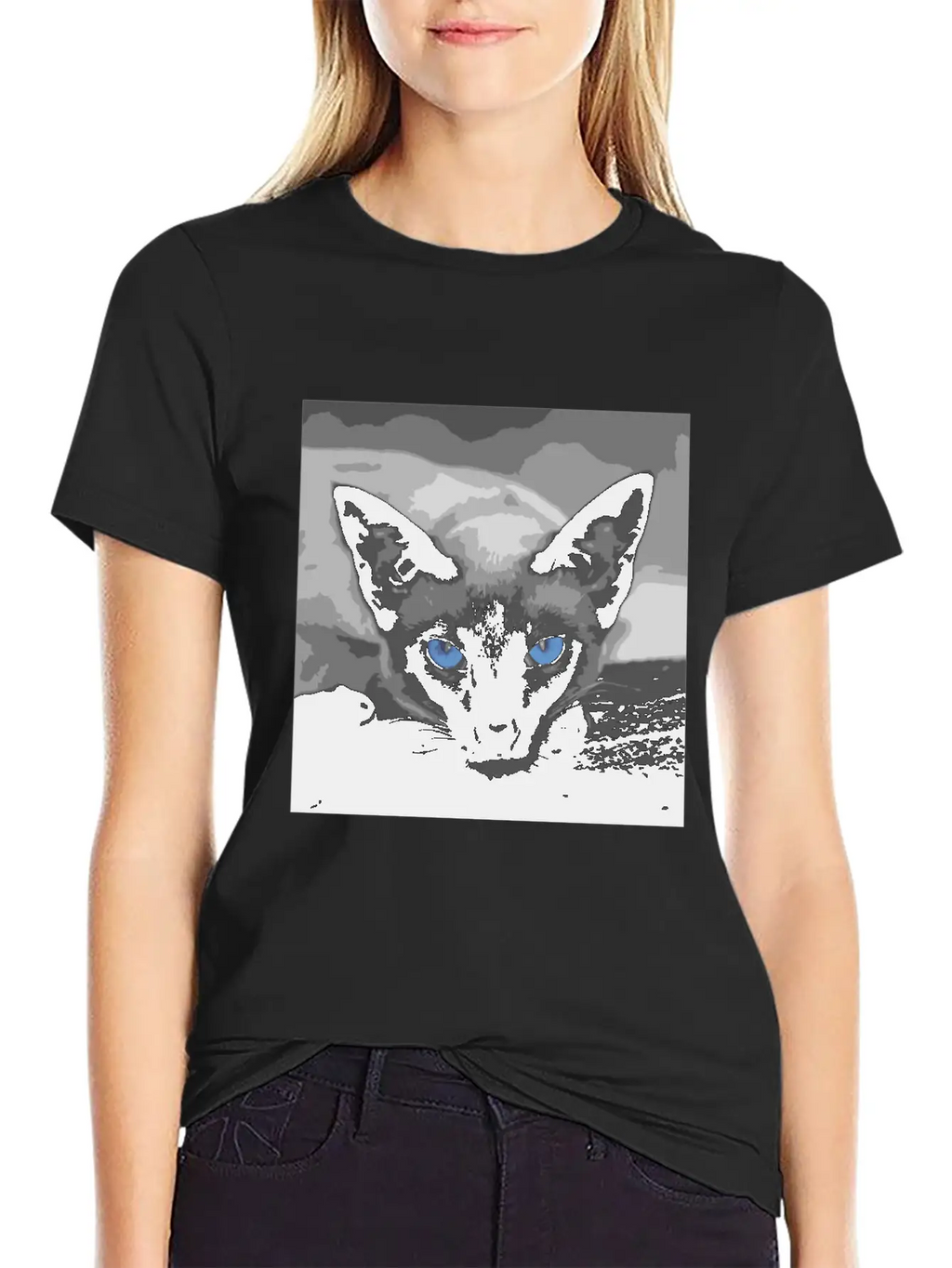 Siamese Cat Photo Art Timeless Short Sleeve Tee – Comfy And Minimalist Design