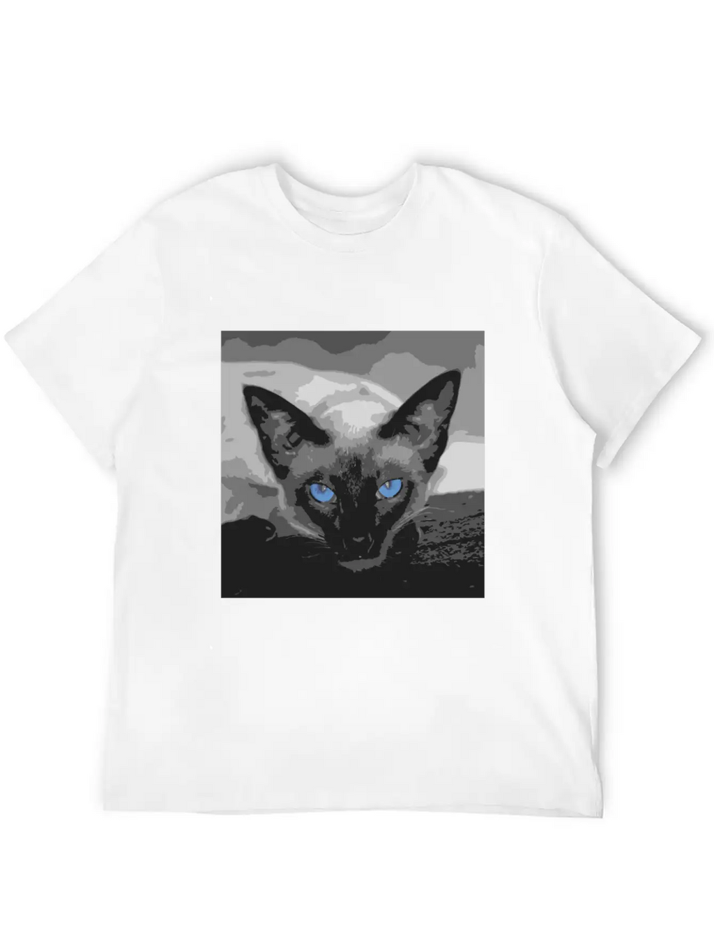Siamese Cat Photo Art Timeless Short Sleeve Tee – Comfy And Minimalist Design