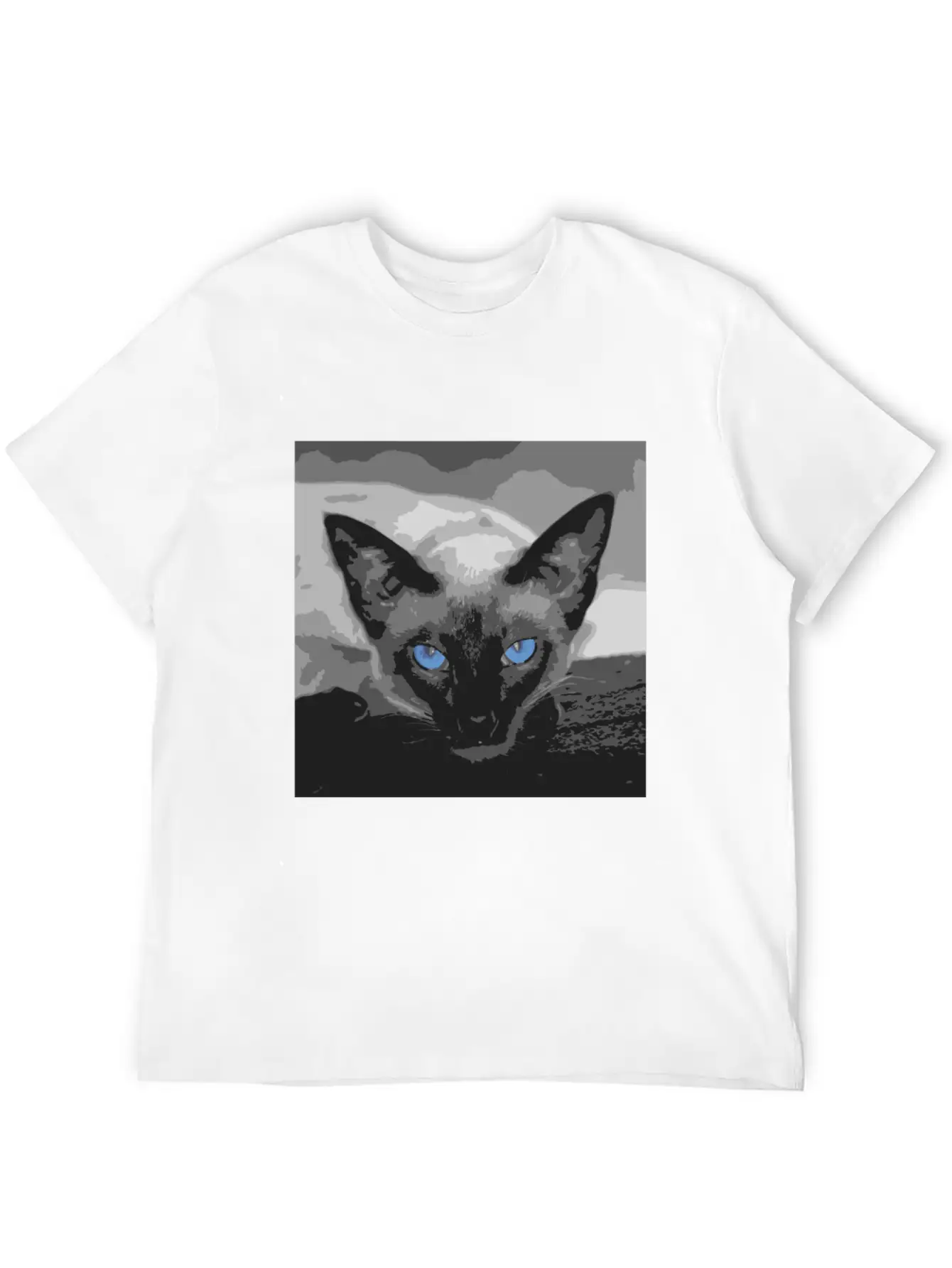 Siamese Cat Photo Art Timeless Short Sleeve Tee – Comfy And Minimalist Design