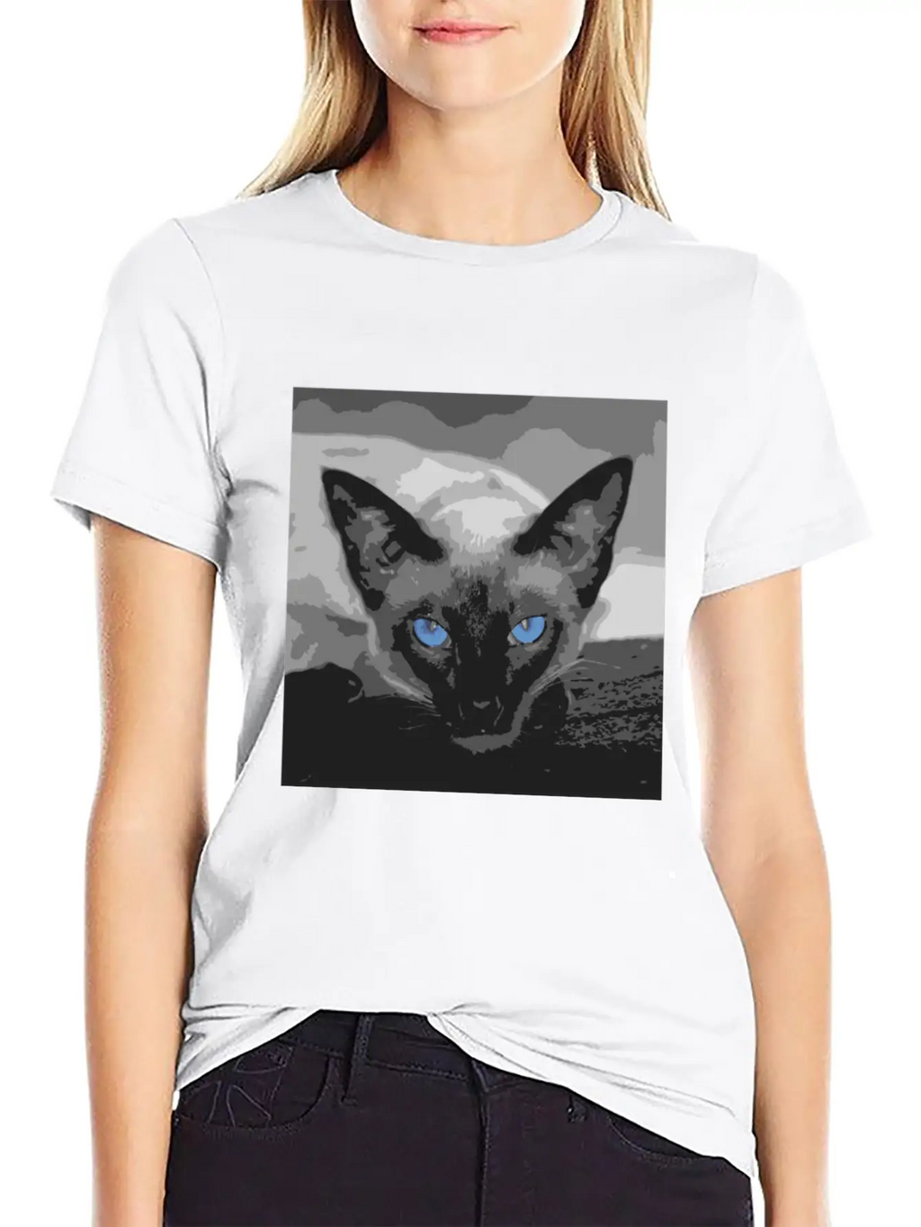 Siamese Cat Photo Art Timeless Short Sleeve Tee – Comfy And Minimalist Design
