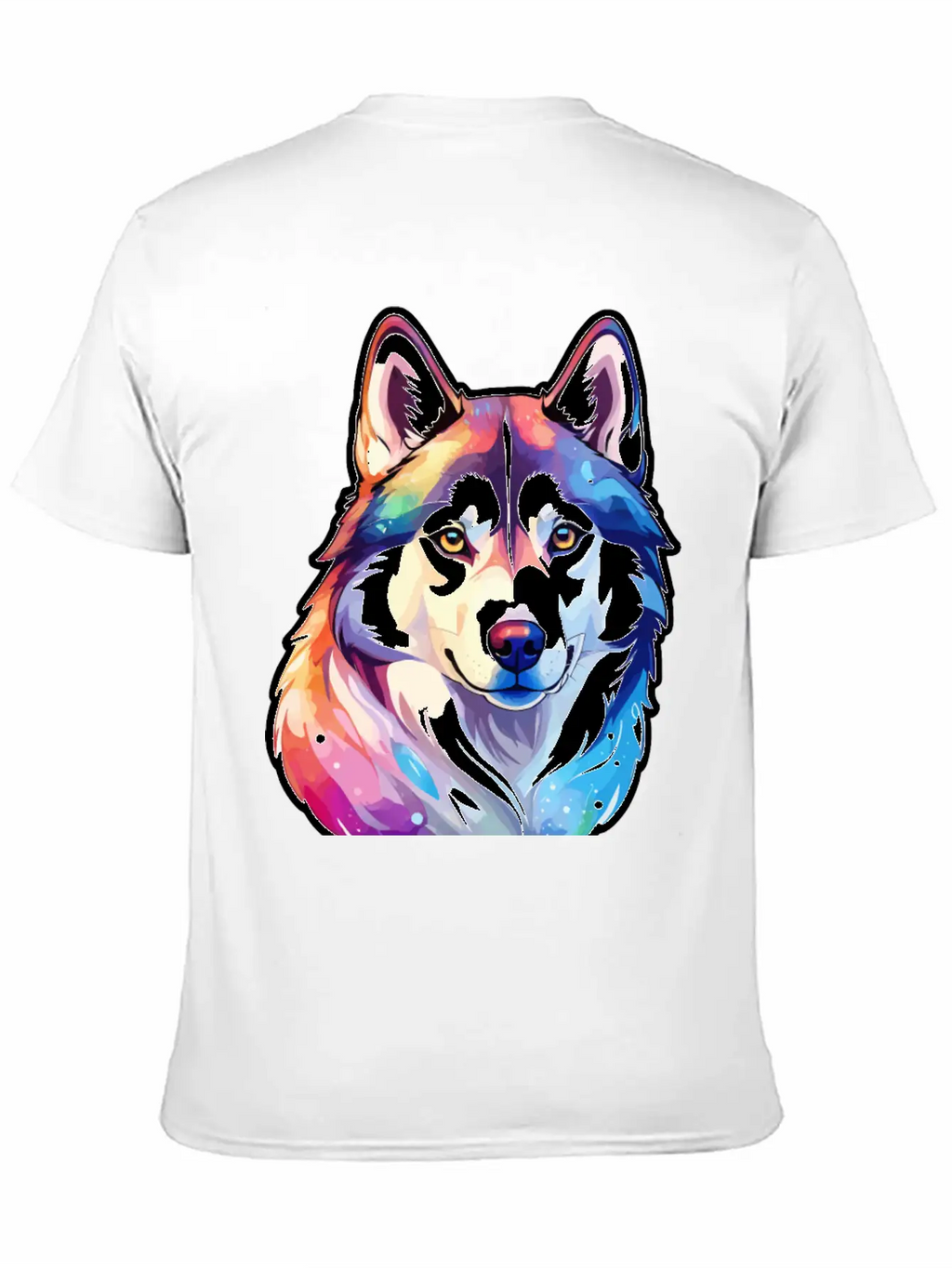 Siberian Husky Watercolor Stylish Everyday T-Shirt – Unisex Basic Cotton Tee