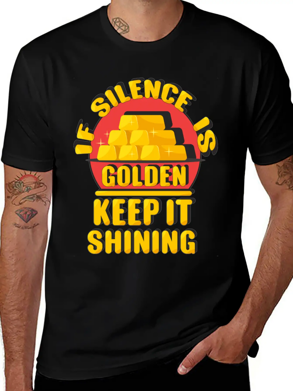 Silence Is Golden Essential Cotton Tee For Daily Outfits – Unisex Style