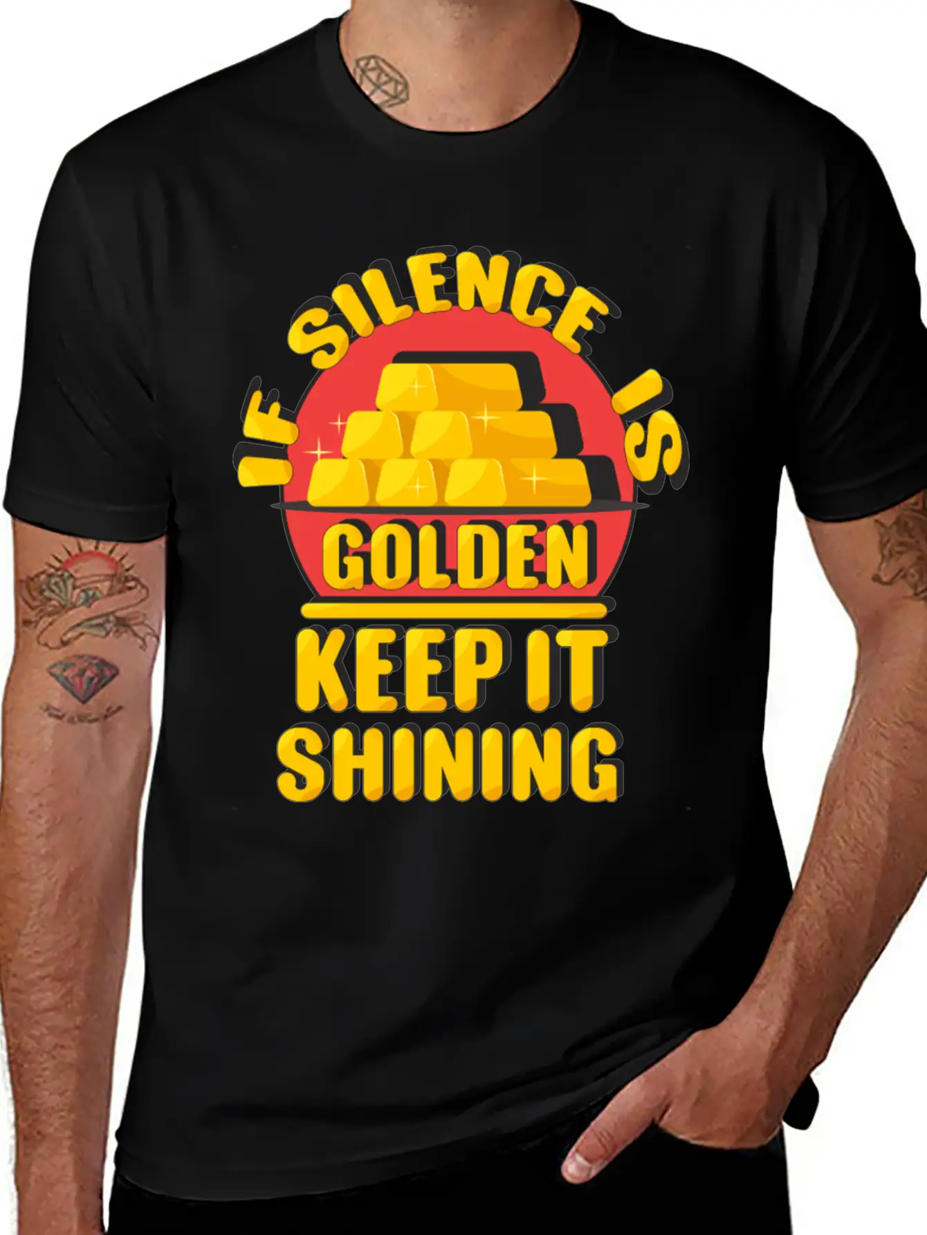 Silence Is Golden Essential Cotton Tee For Daily Outfits – Unisex Style