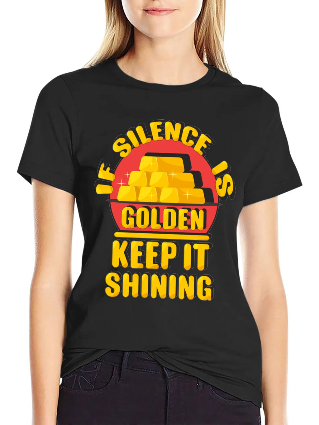 Silence Is Golden Essential Cotton Tee For Daily Outfits – Unisex Style